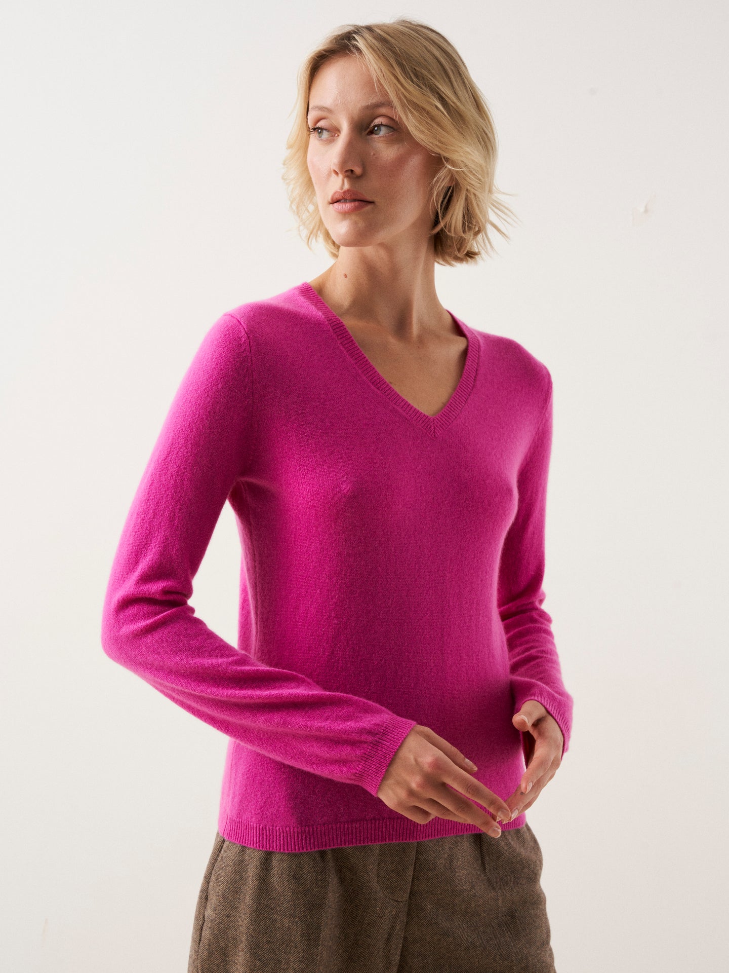 aife - 100% cashmere sweater - rosebud