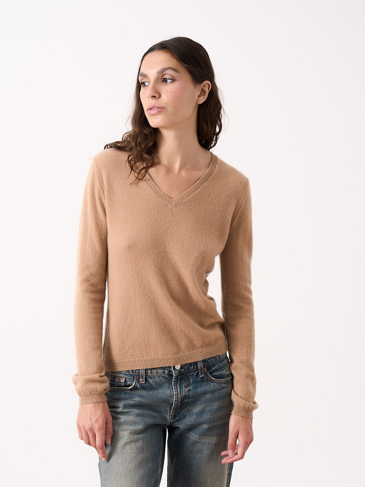 aife - 100% cashmere sweater - toffee