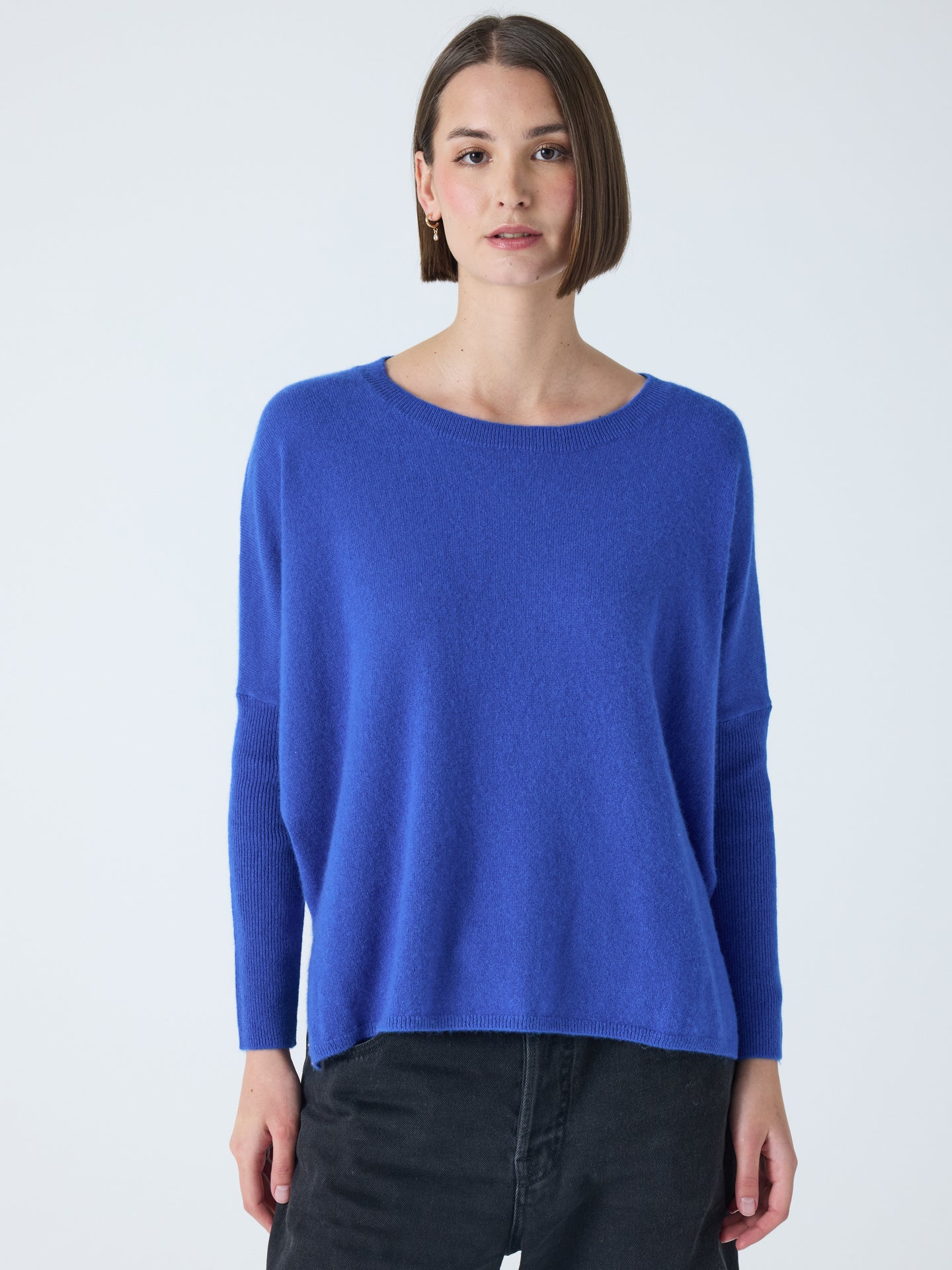 Astrid - Poncho mit Rundhalsausschnitt, 100 % Kaschmir - fairy-blue