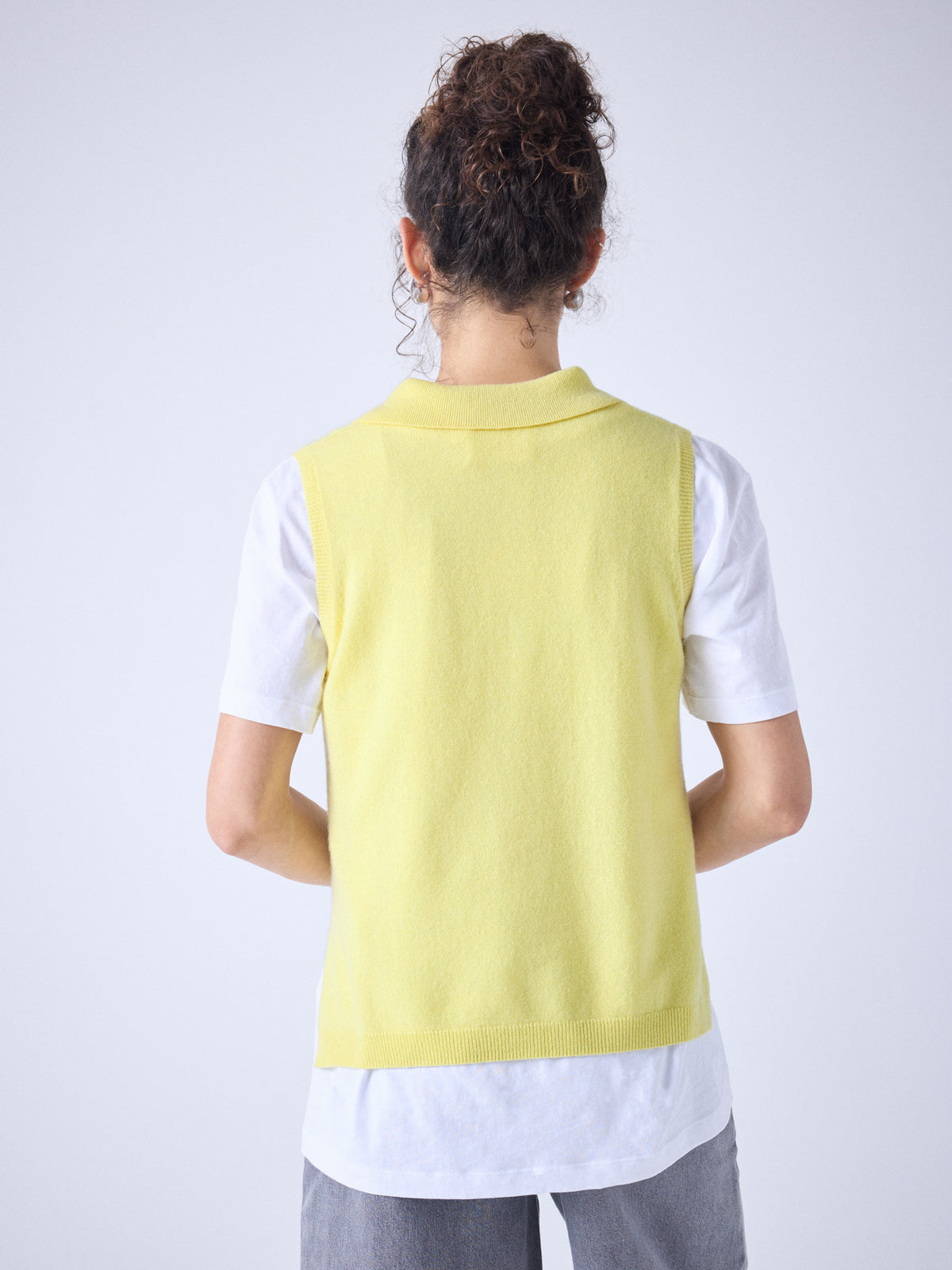 pillar - 100% cashmere polo shirt - sun