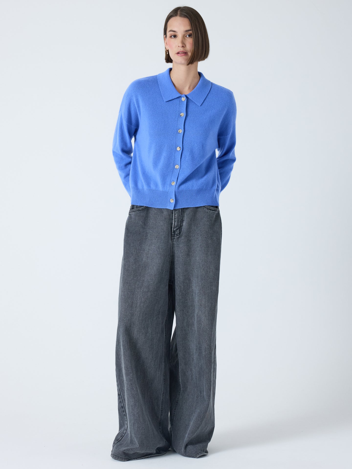 majura - overhemd 100% kasjmier - horizon blue