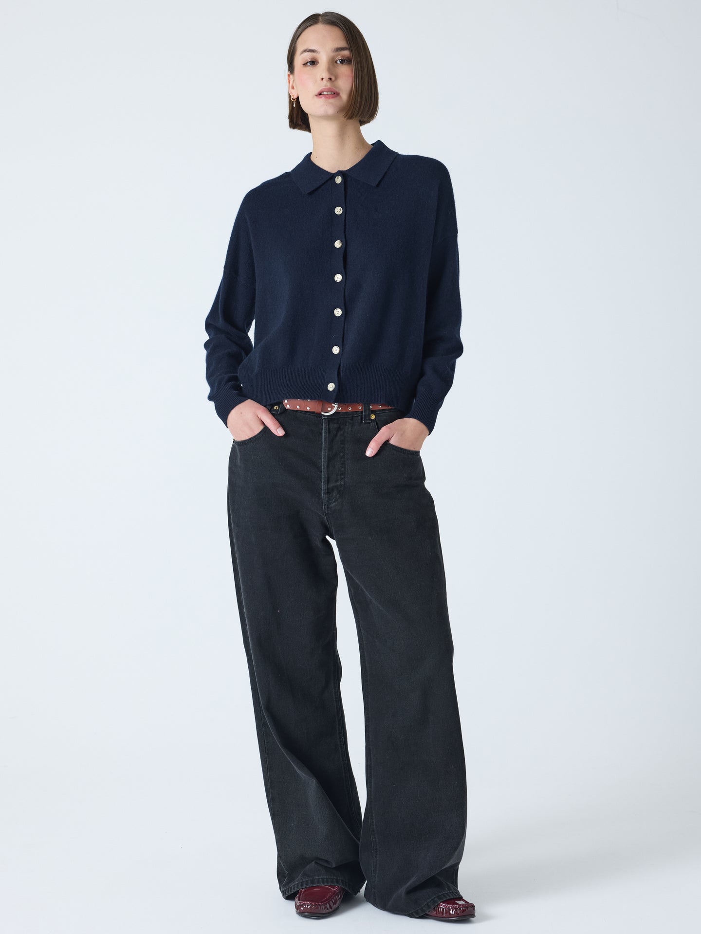 majura - 100% cashmere shirt - navy