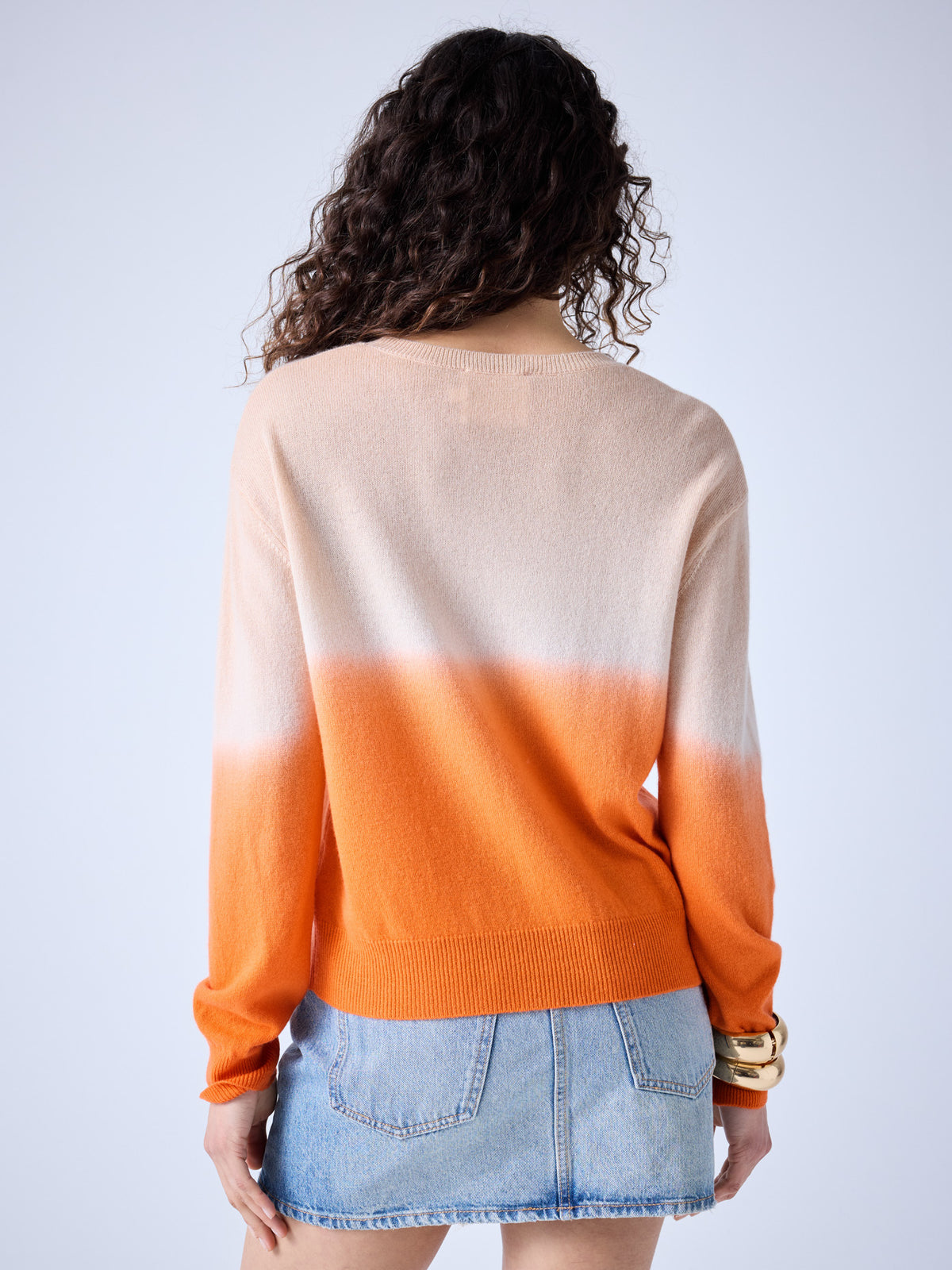 rosalba - gradient cashmere sweater - orange gradient