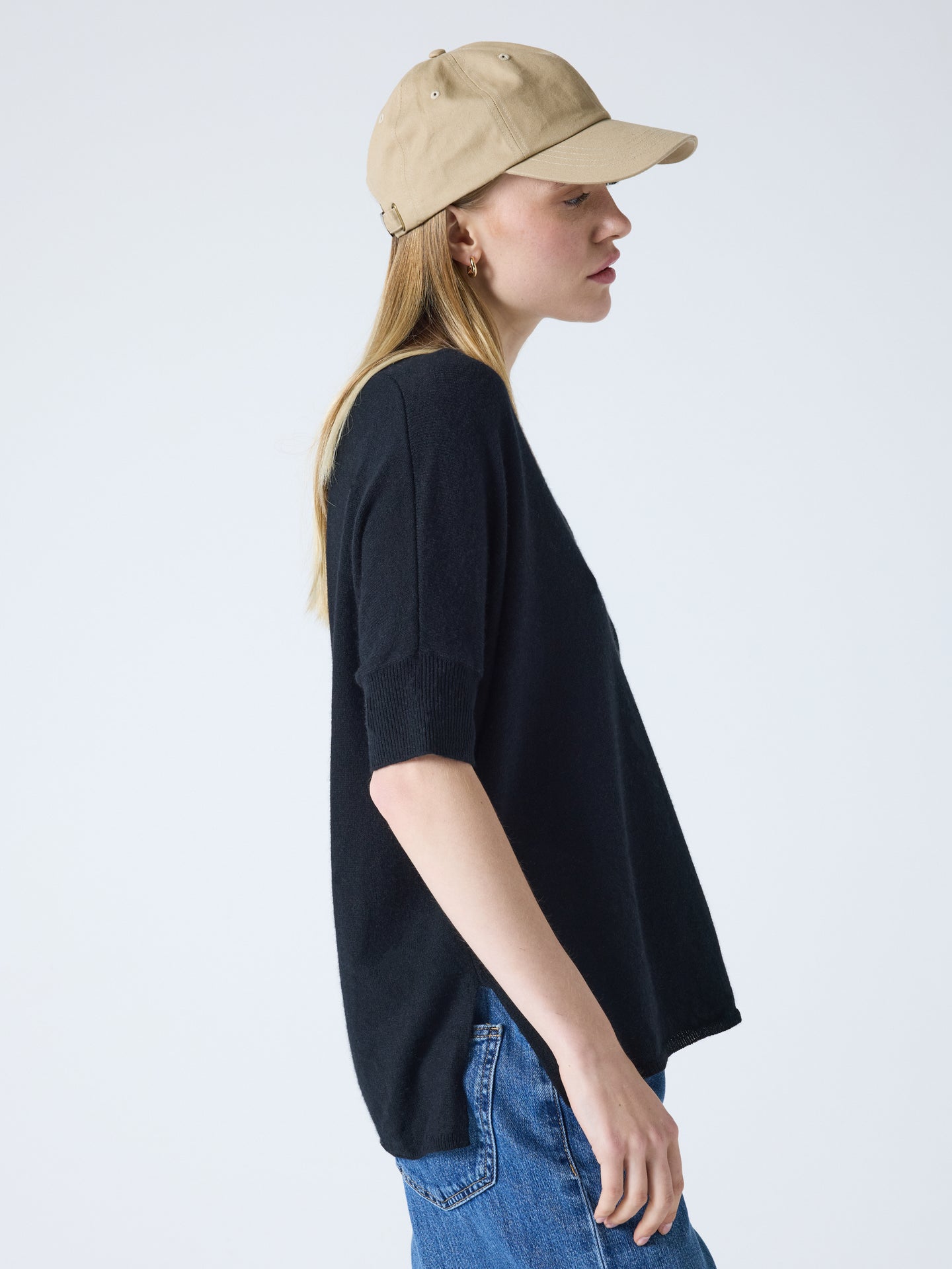 maglia poncho kate - cashmere - nero