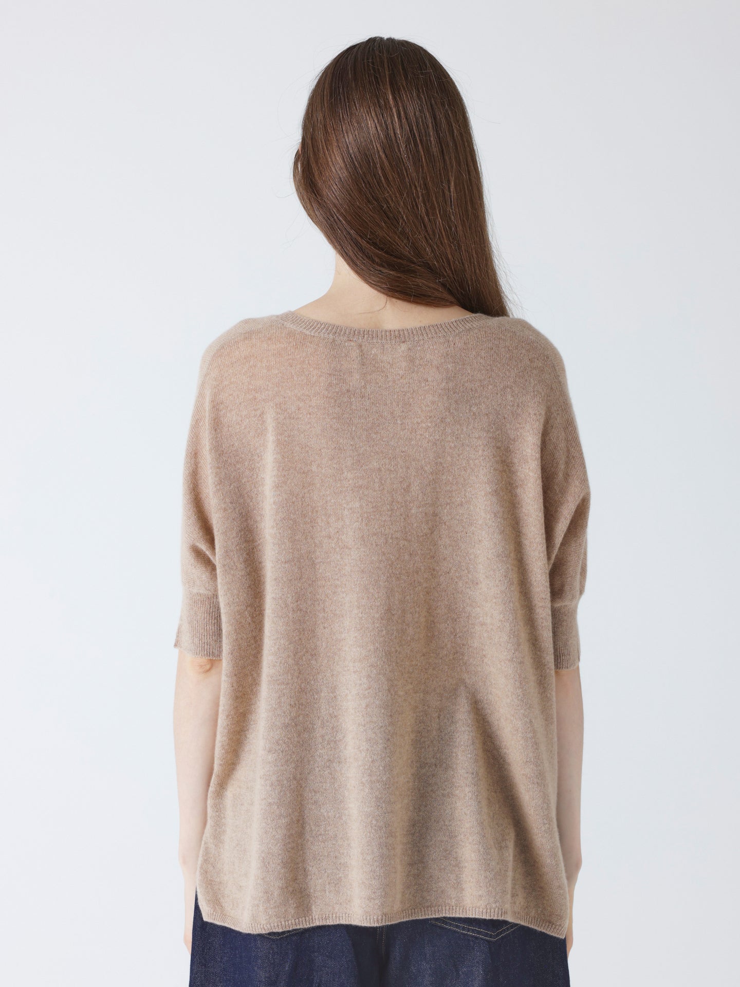 maglia poncho kate - cashmere - chestnut