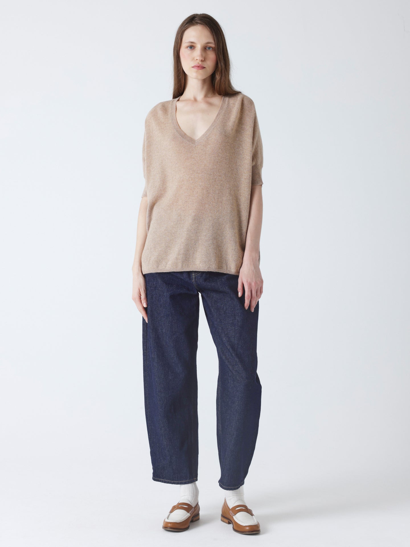 kate - Poncho 100% cachemire - chestnut