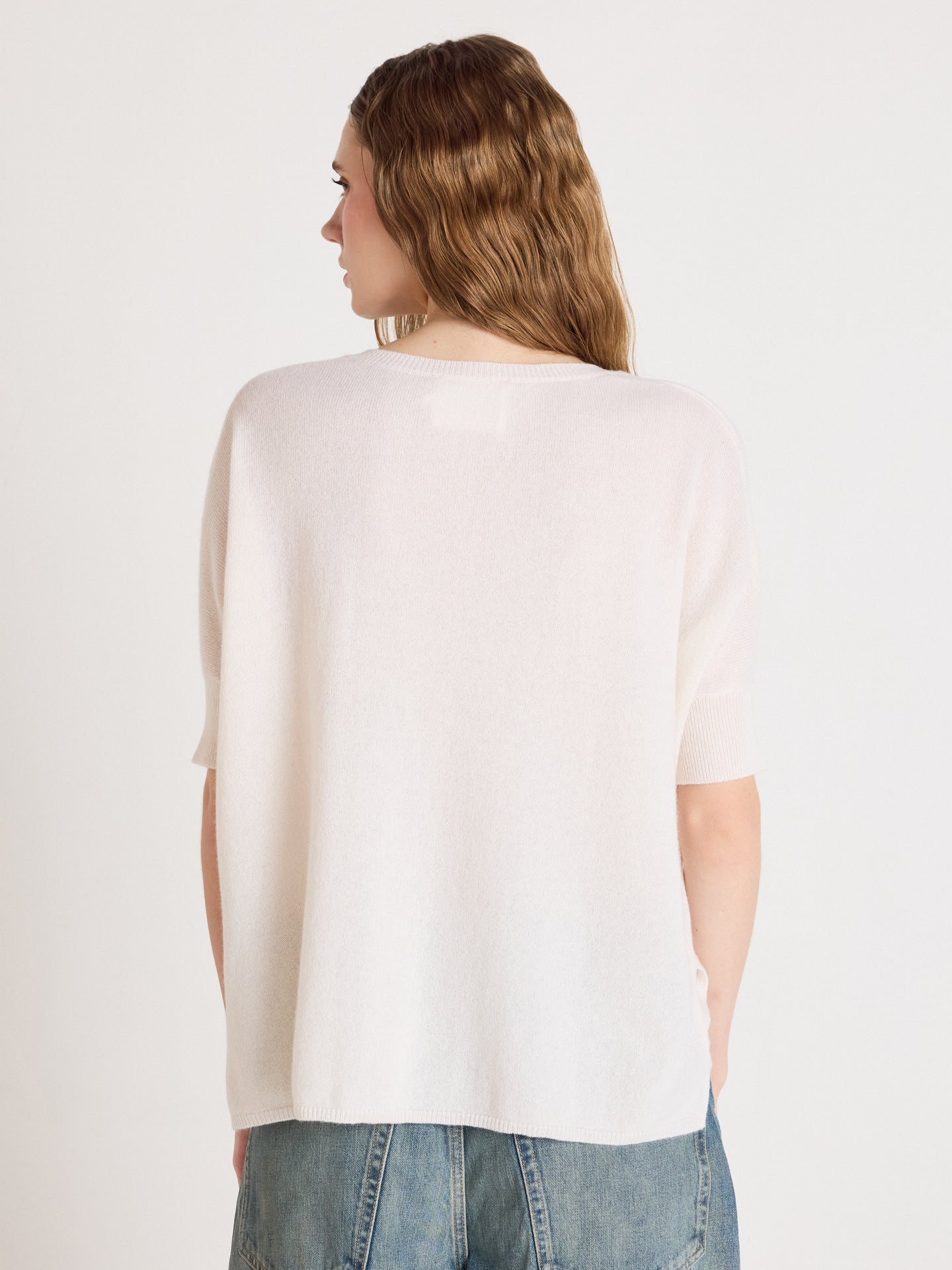 maglia poncho kate - cashmere - cream