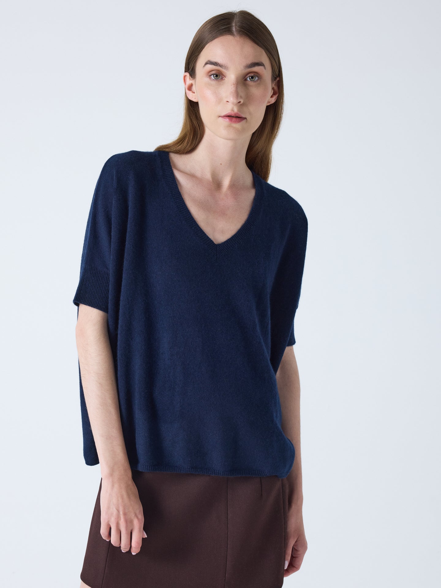 kate - Poncho 100% cachemire - navy