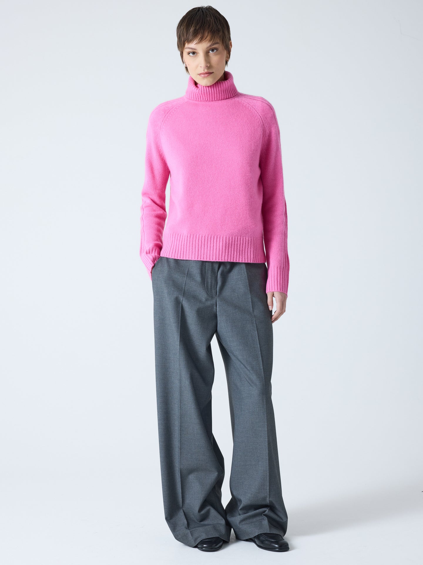 Sylviana - Rollkragenpullover aus 100 % Kaschmir - candy