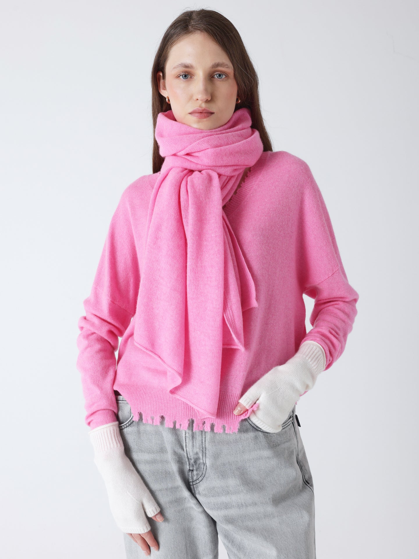 infinity - Écharpe 100% cachemire - candy