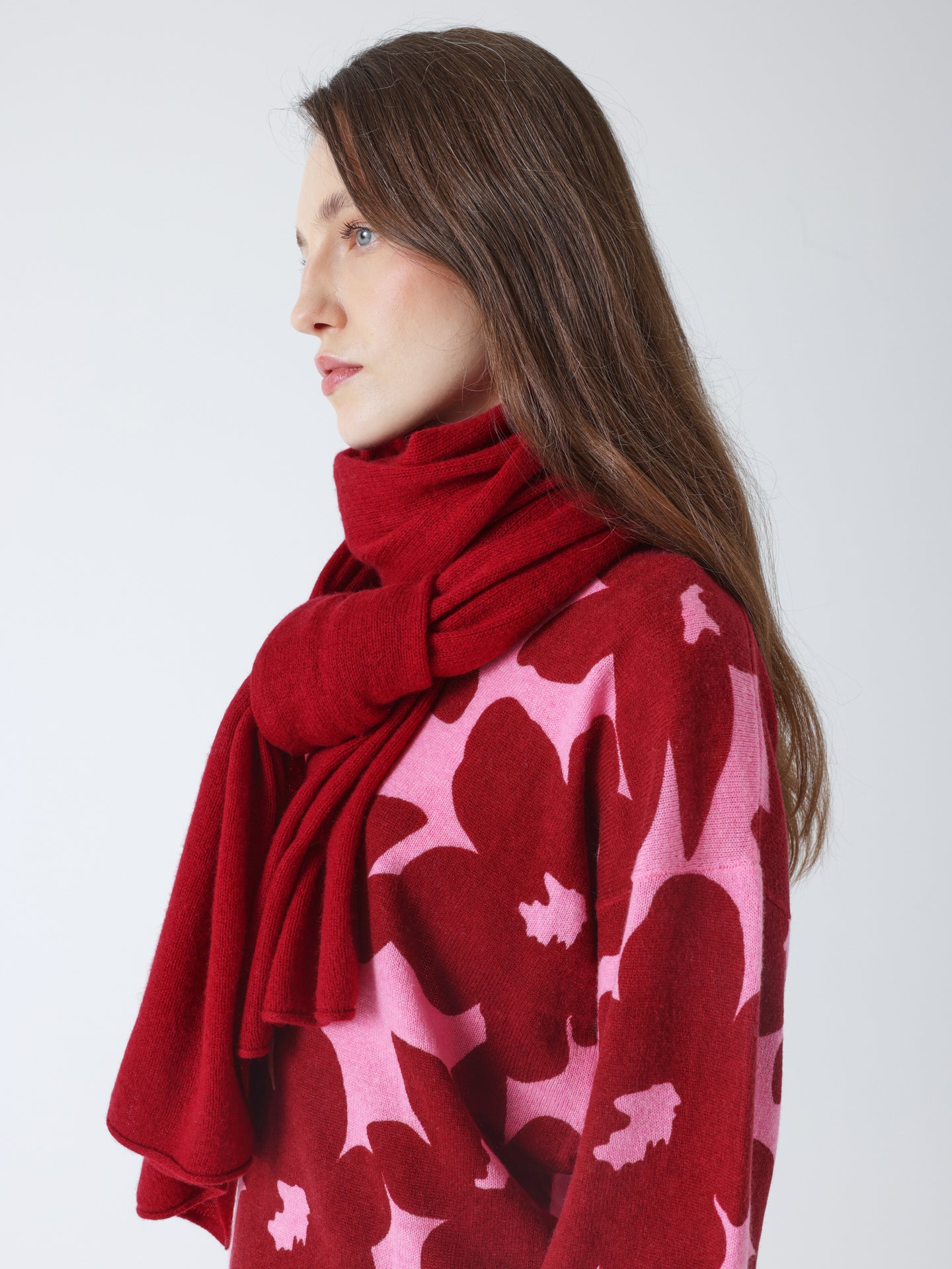 infinity - Écharpe 100% cachemire - cherry