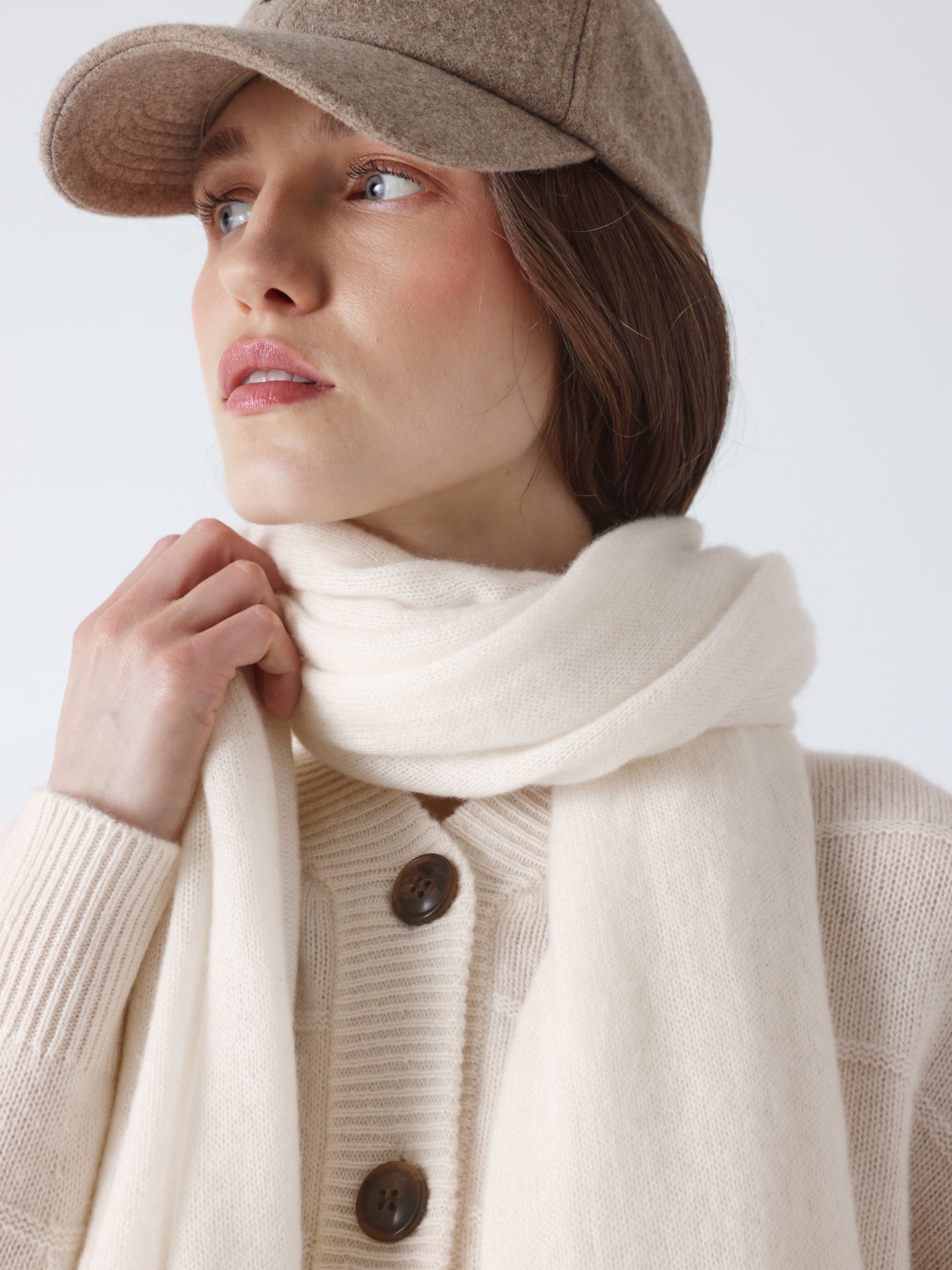 infinity - Écharpe 100% cachemire - cream