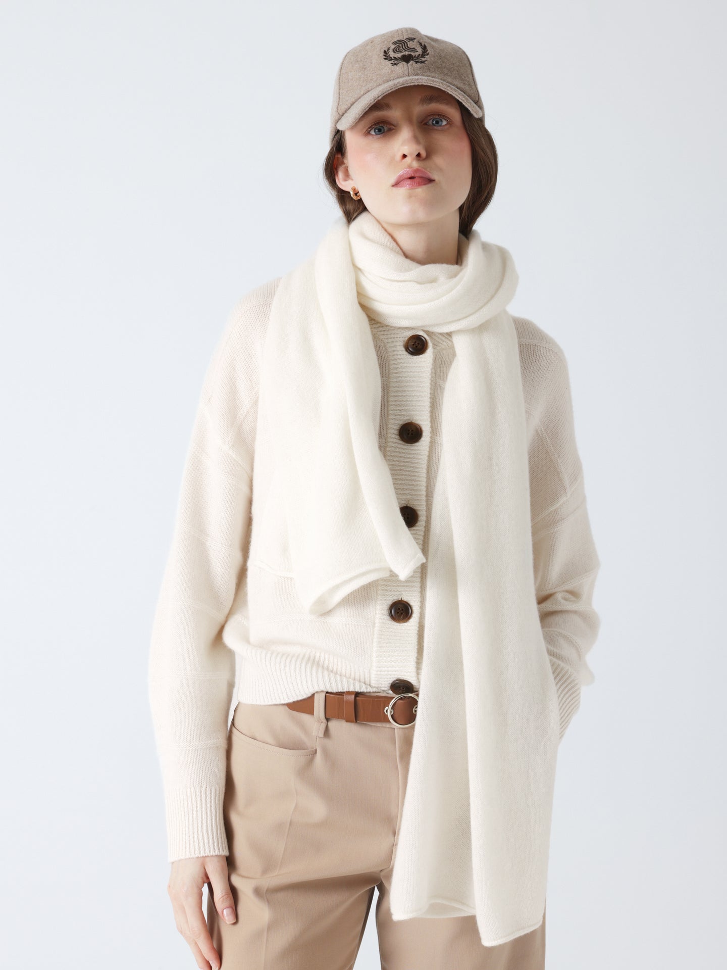 infinity - Écharpe 100% cachemire - cream