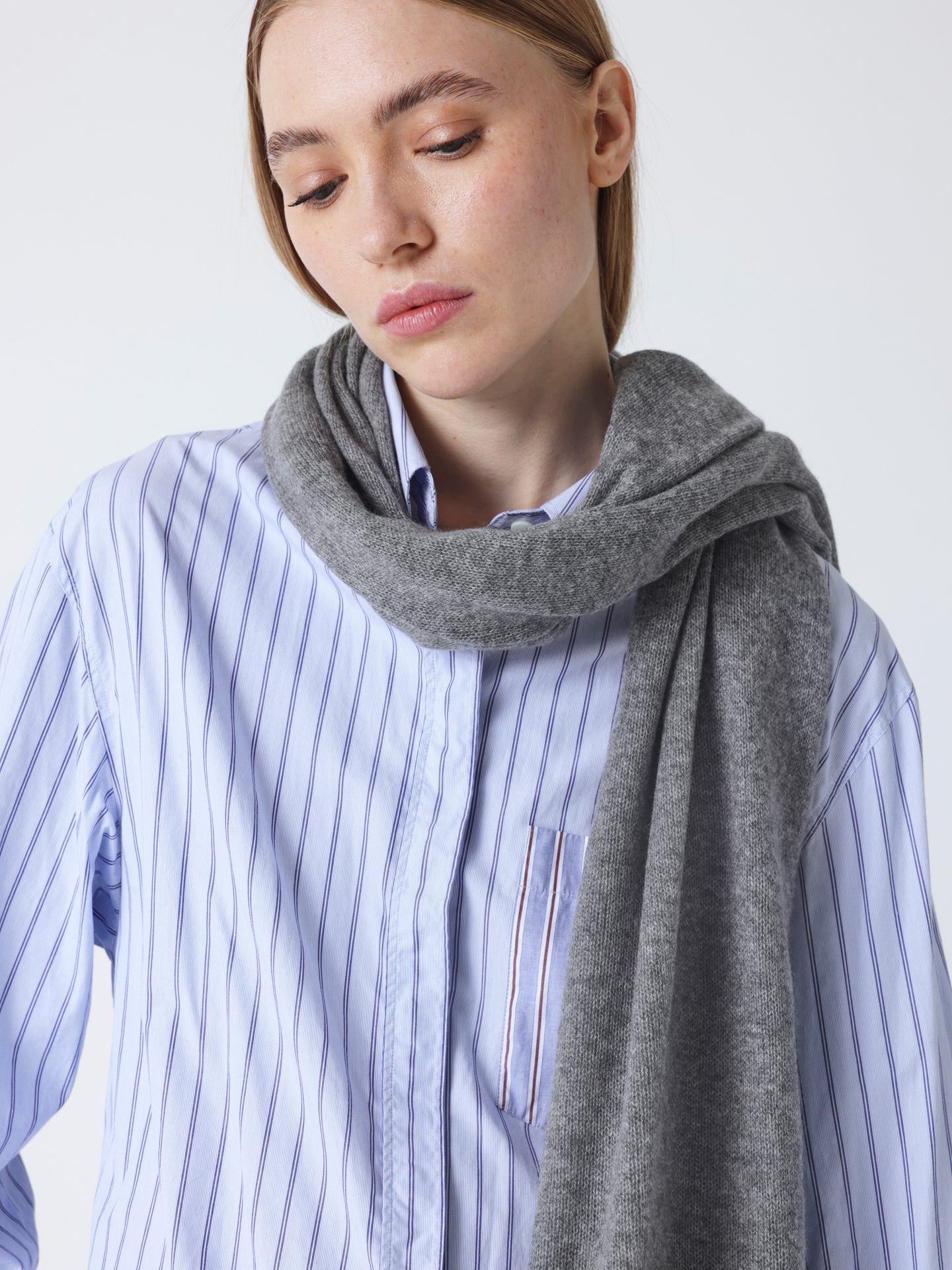 sciarpa infinity - cashmere - grigio scuro mélange