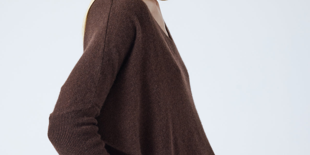 Camille Ponchopullover aus Kaschmir brownie Absolut Cashmere