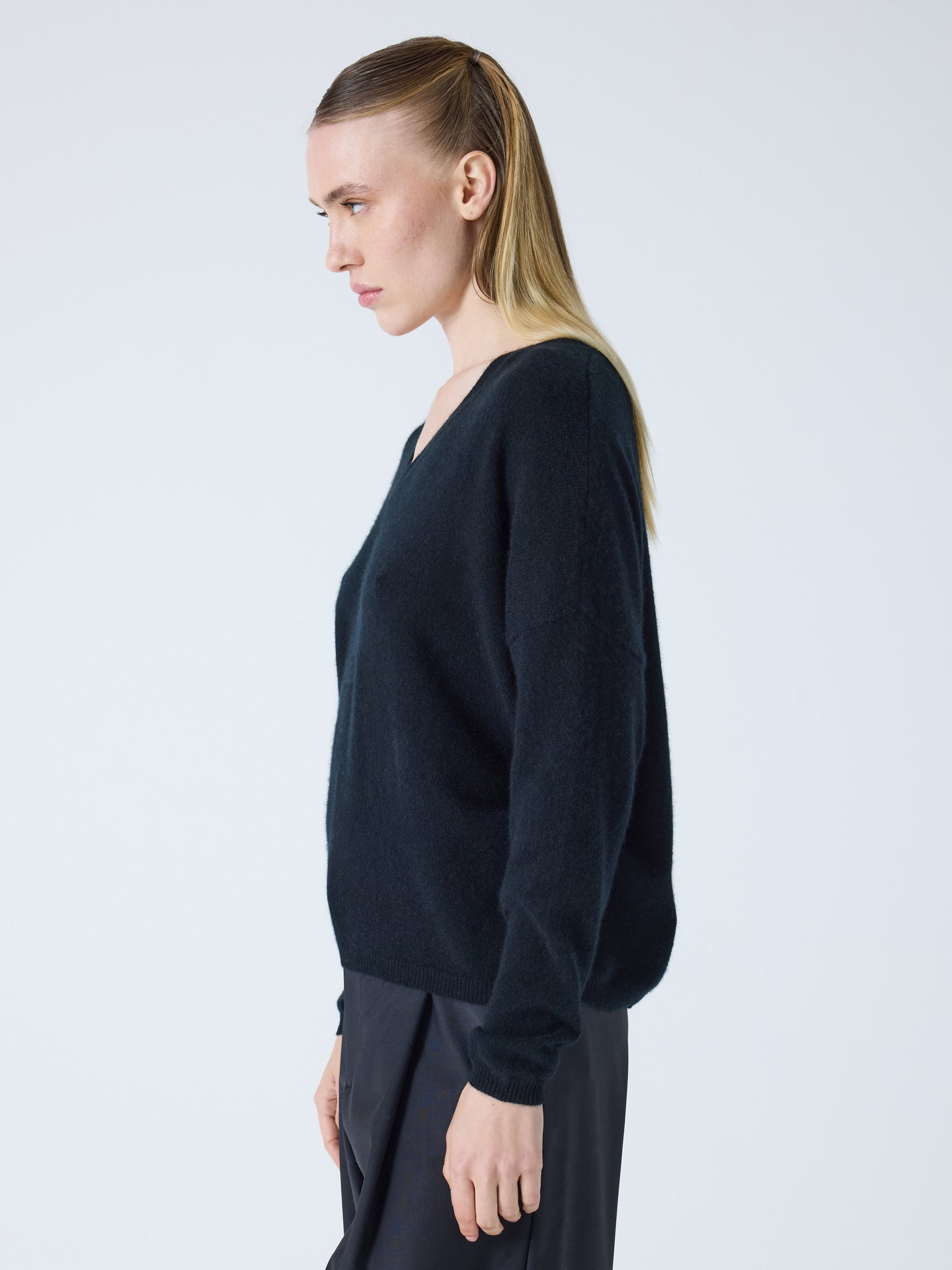 Alicia - Oversize-Kaschmirpullover - black