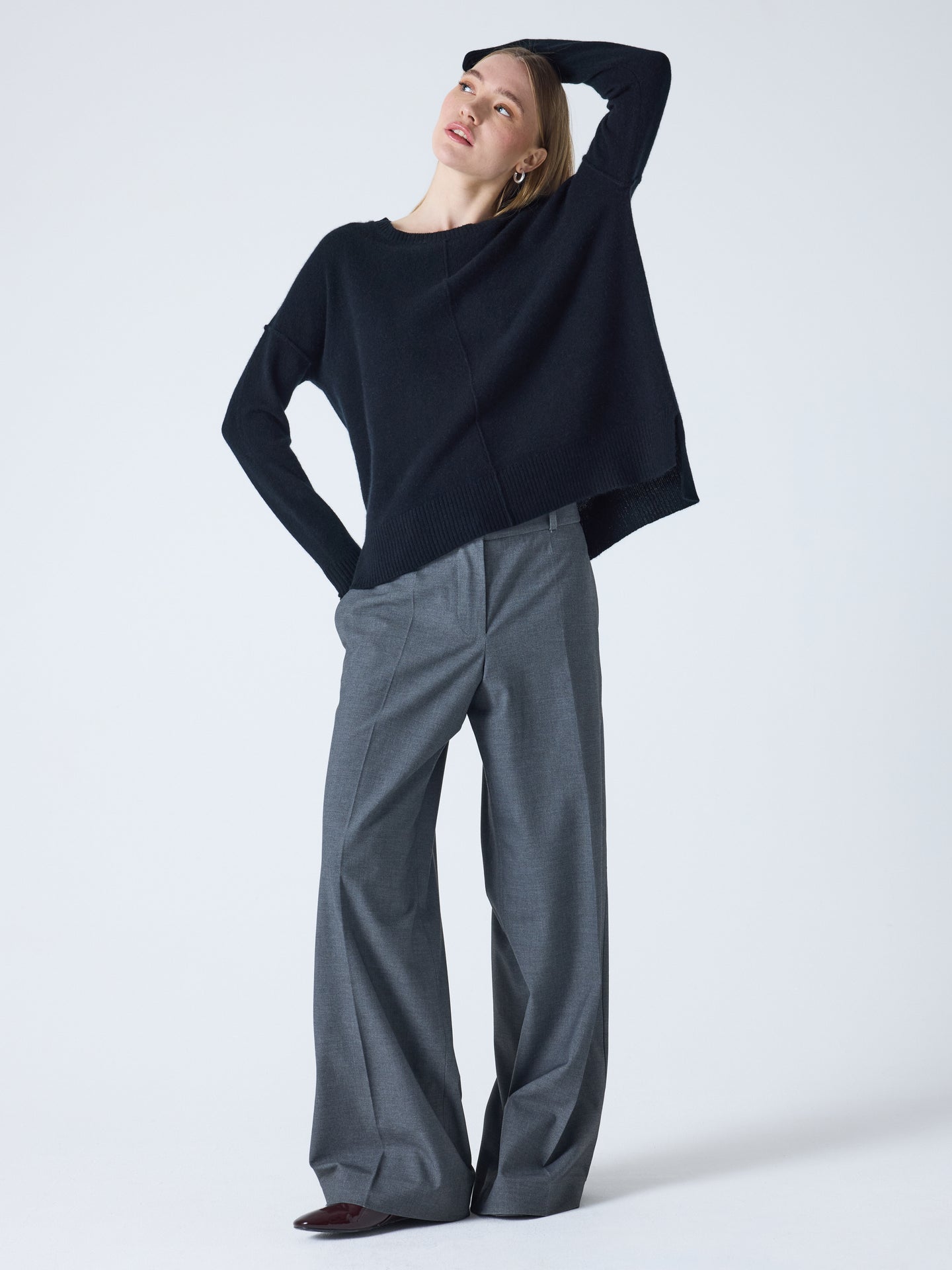 kenza - Oversized cashmere sweater - black