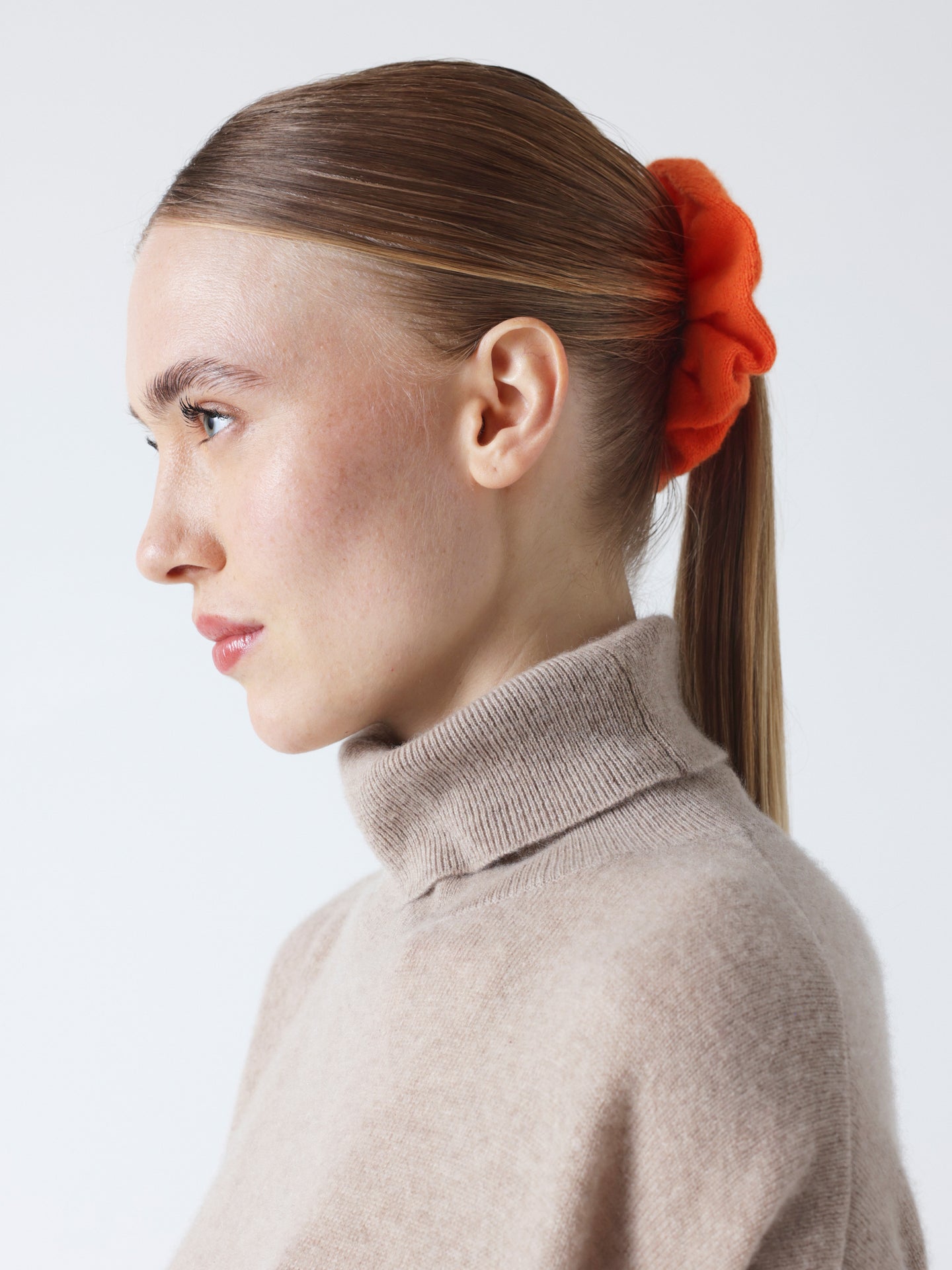 sterenn - 100 % Kaschmir-Haargummi - orange neon