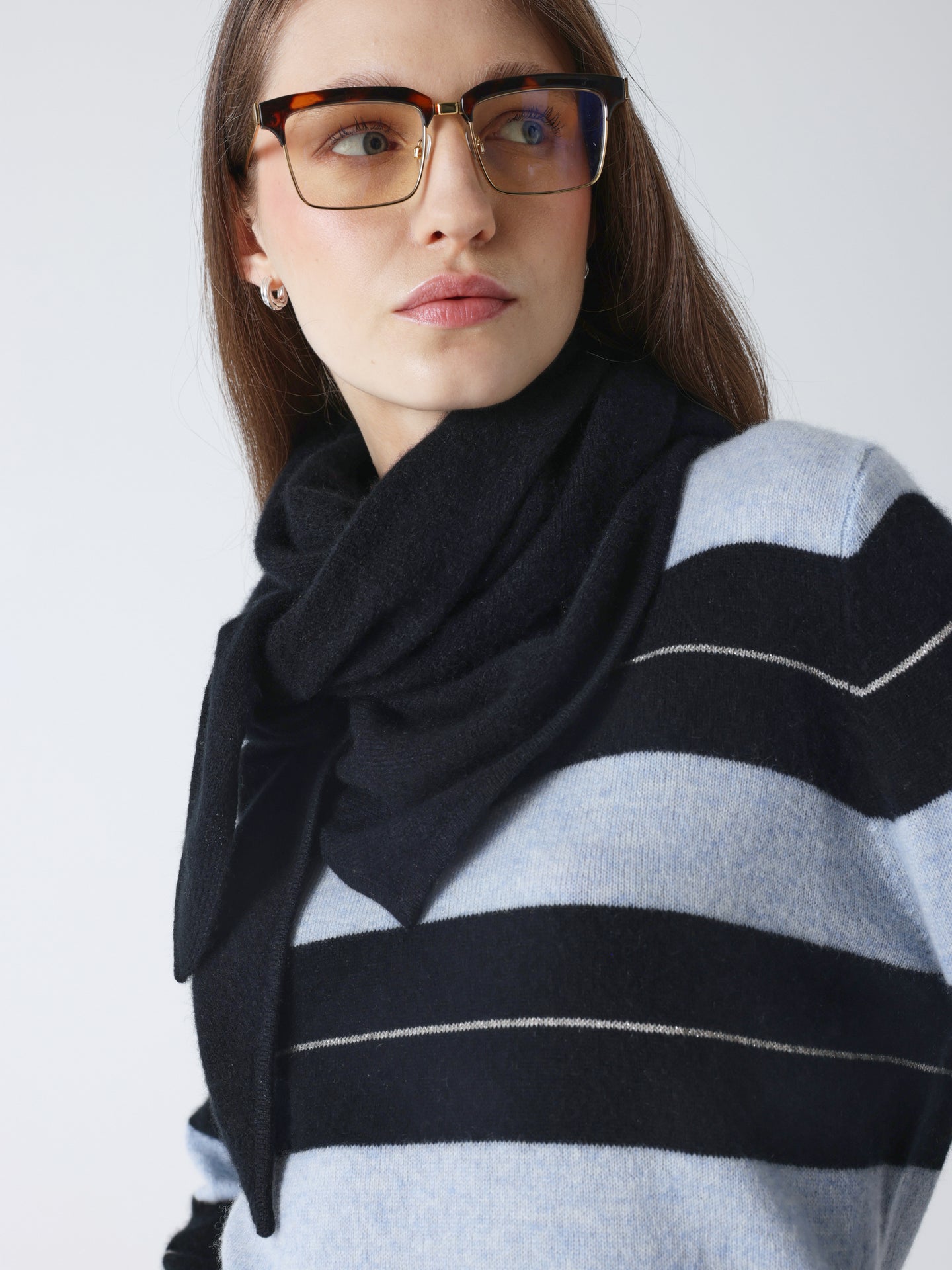 Gladys - Schal aus 100 % Kaschmir - black