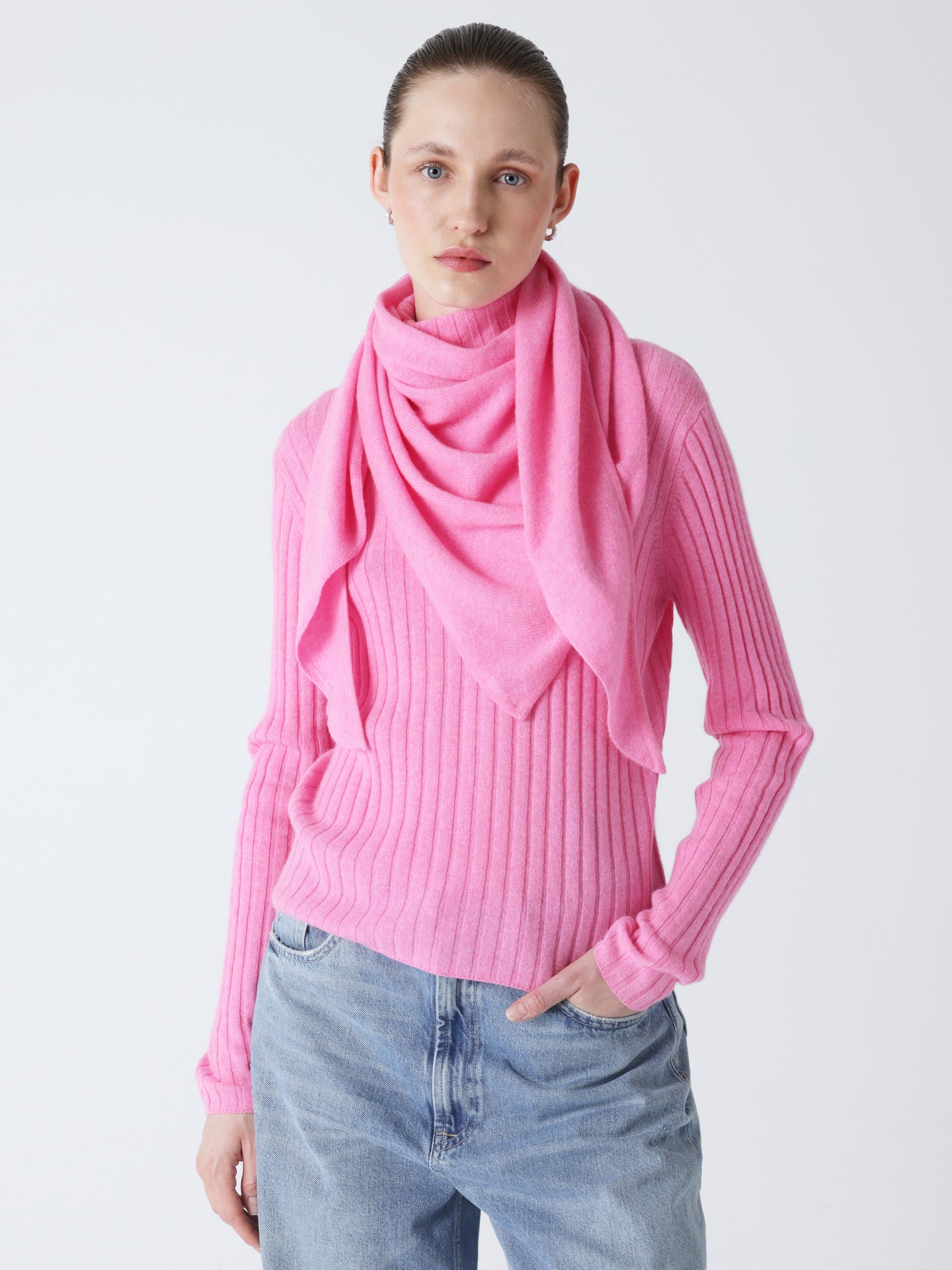 Gladys - Schal aus 100 % Kaschmir - candy