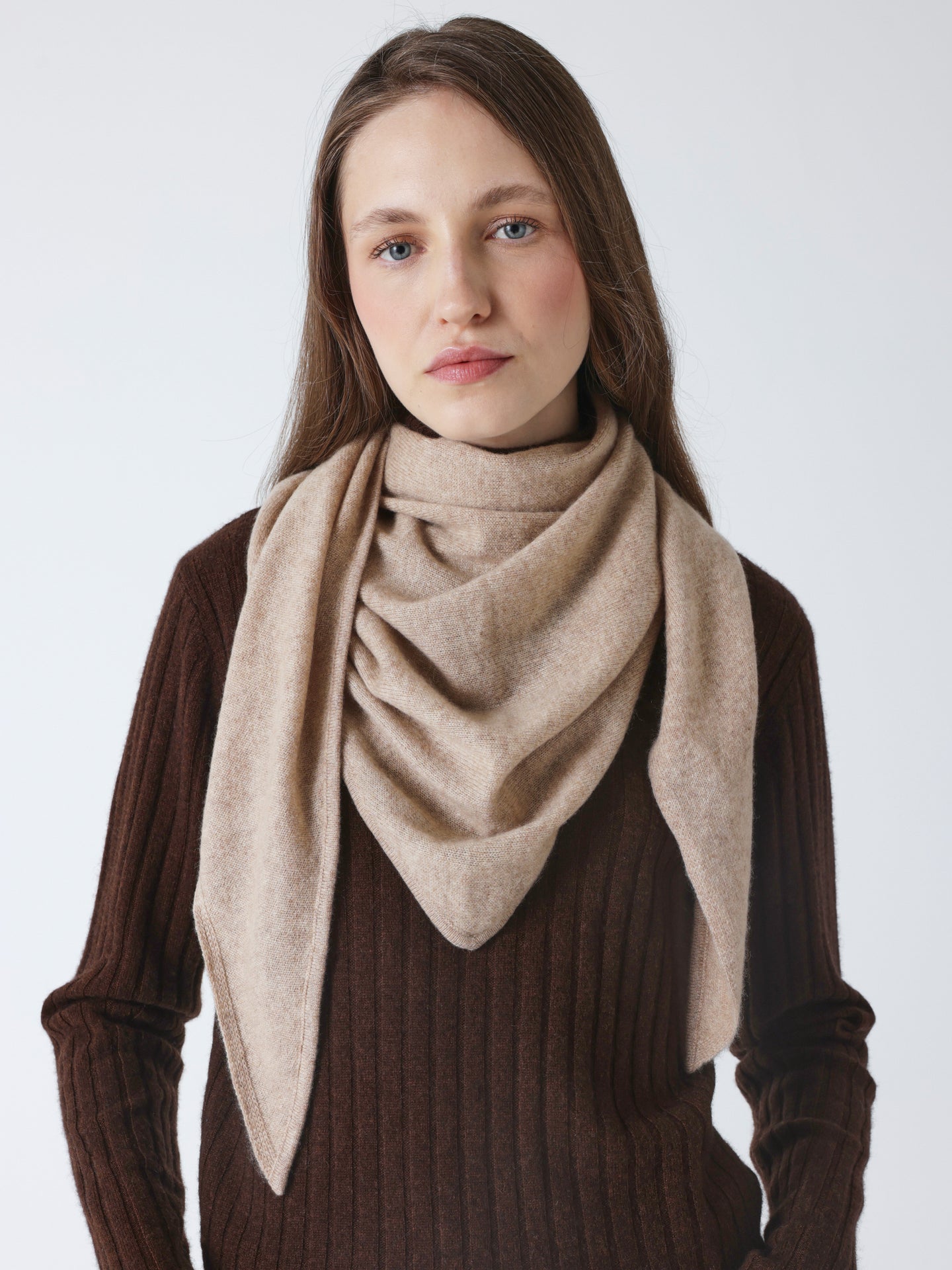 Gladys - Schal aus 100 % Kaschmir - Chestnut