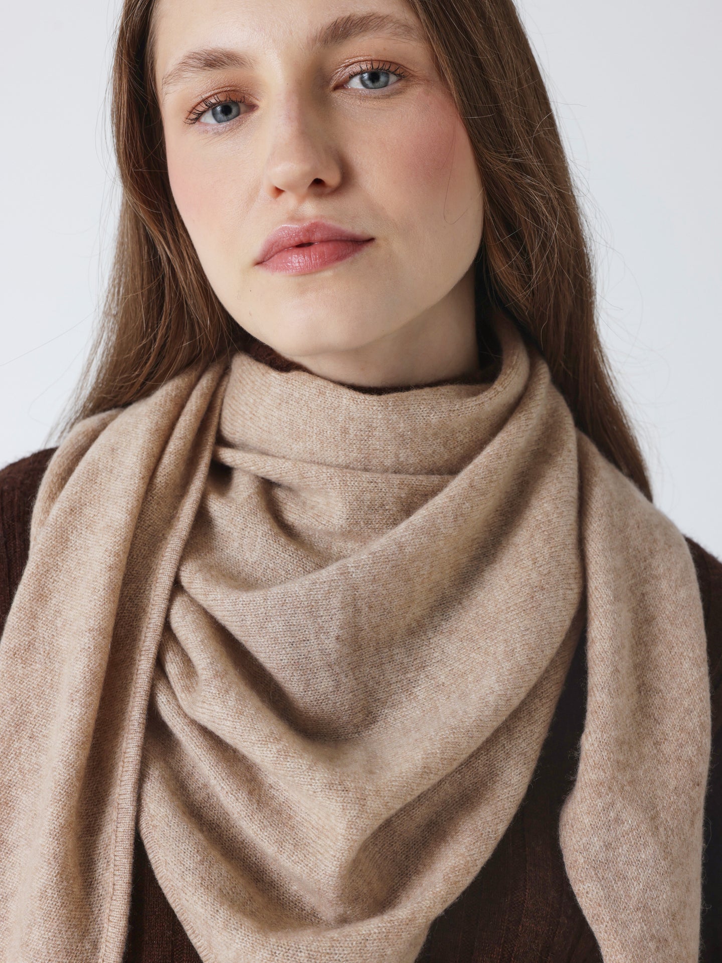 Gladys - Schal aus 100 % Kaschmir - Chestnut