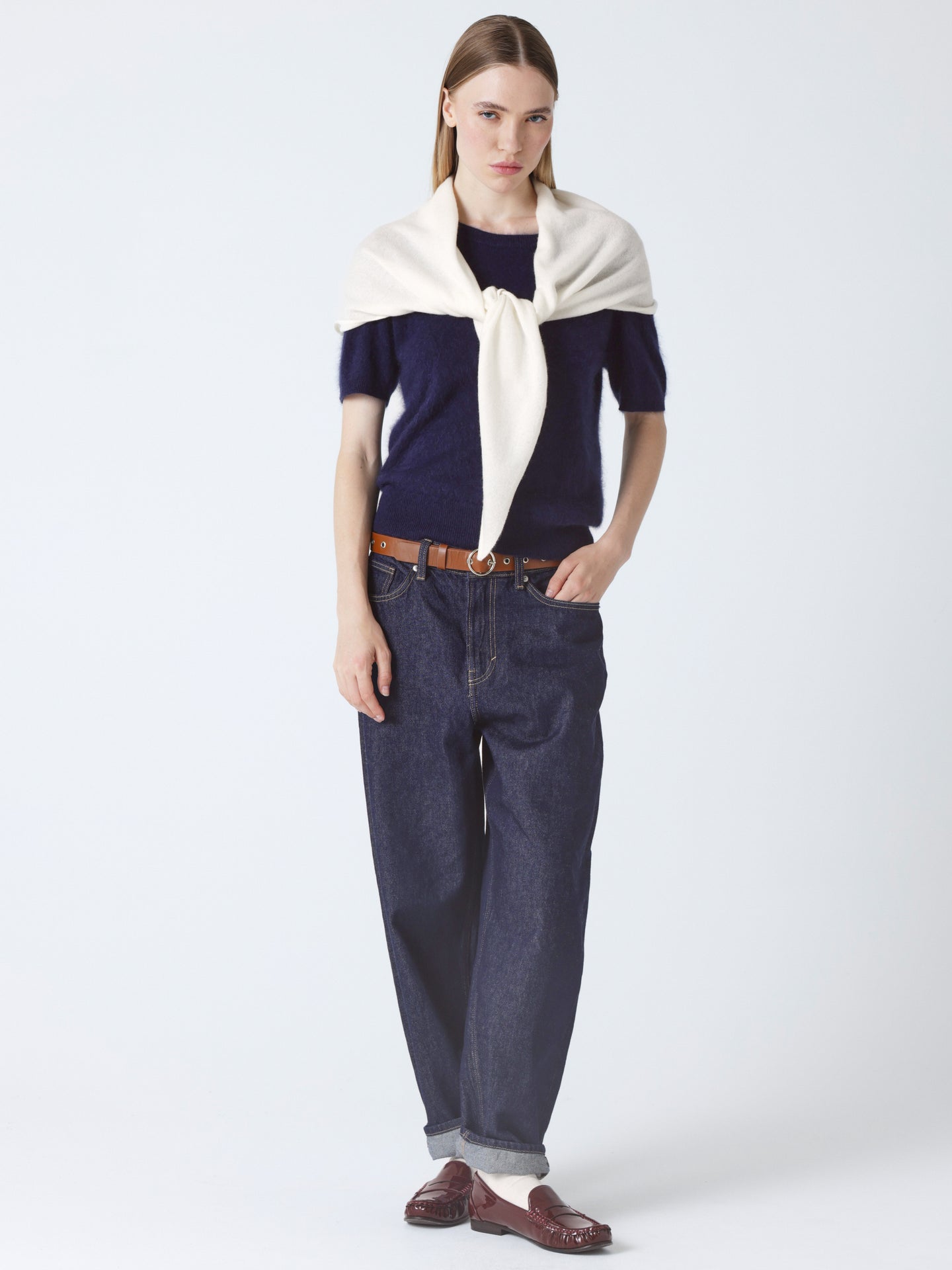 gladys - Écharpe 100% cachemire - cream