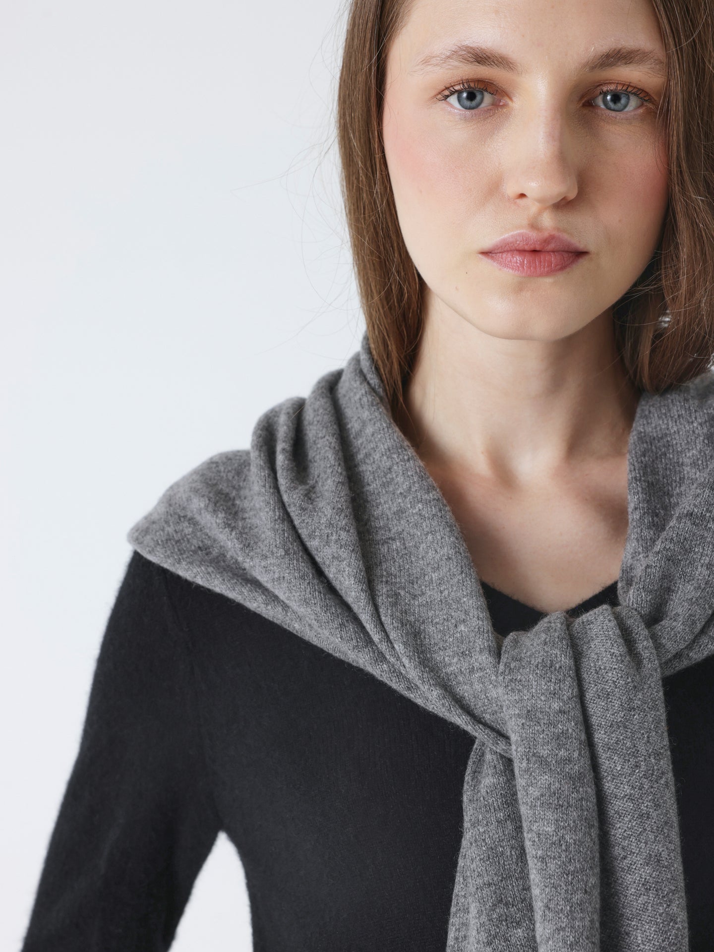 gladys - Écharpe 100% cachemire - dark heather grey