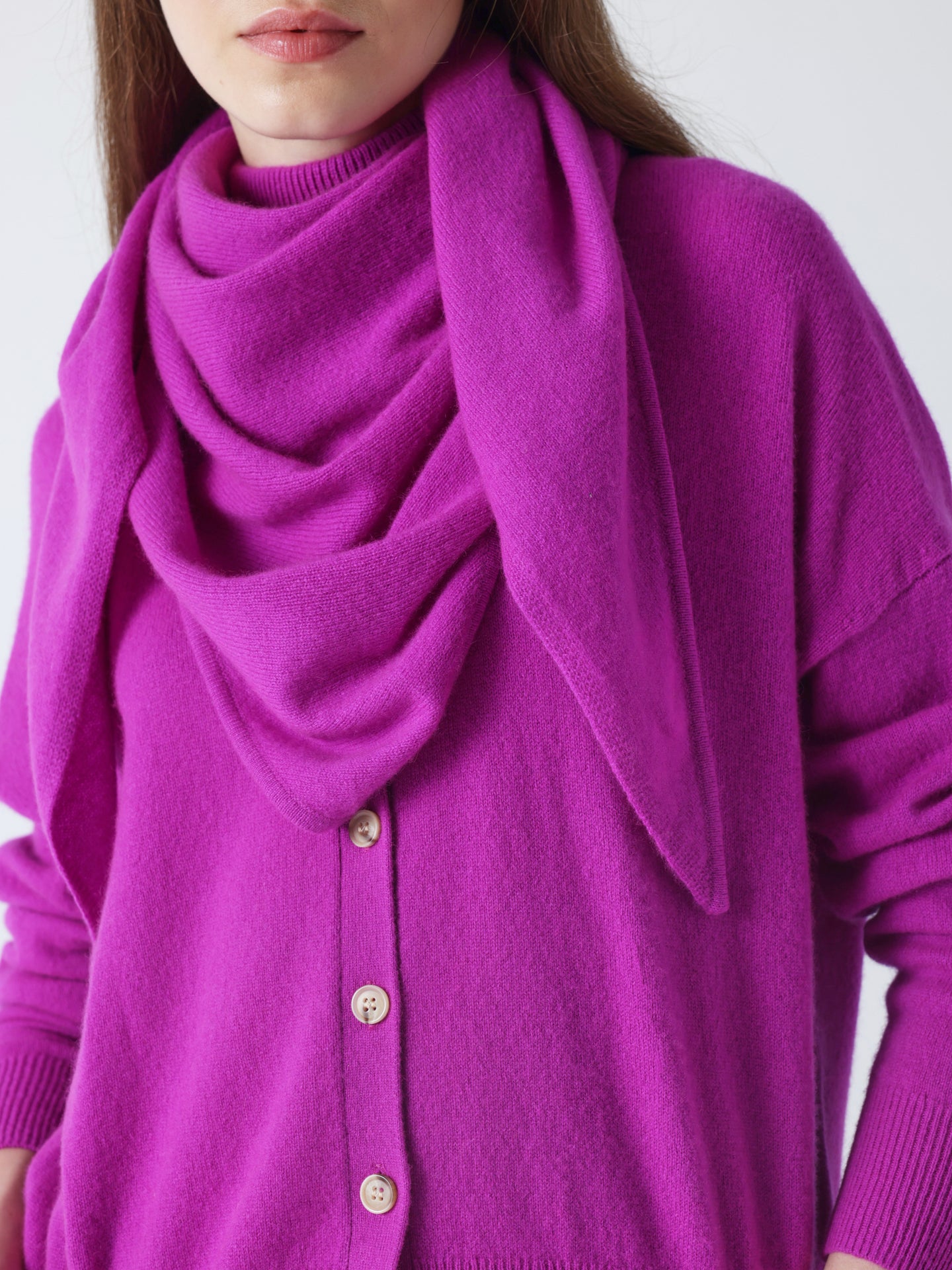 Gladys - Schal aus 100 % Kaschmir - purple neon