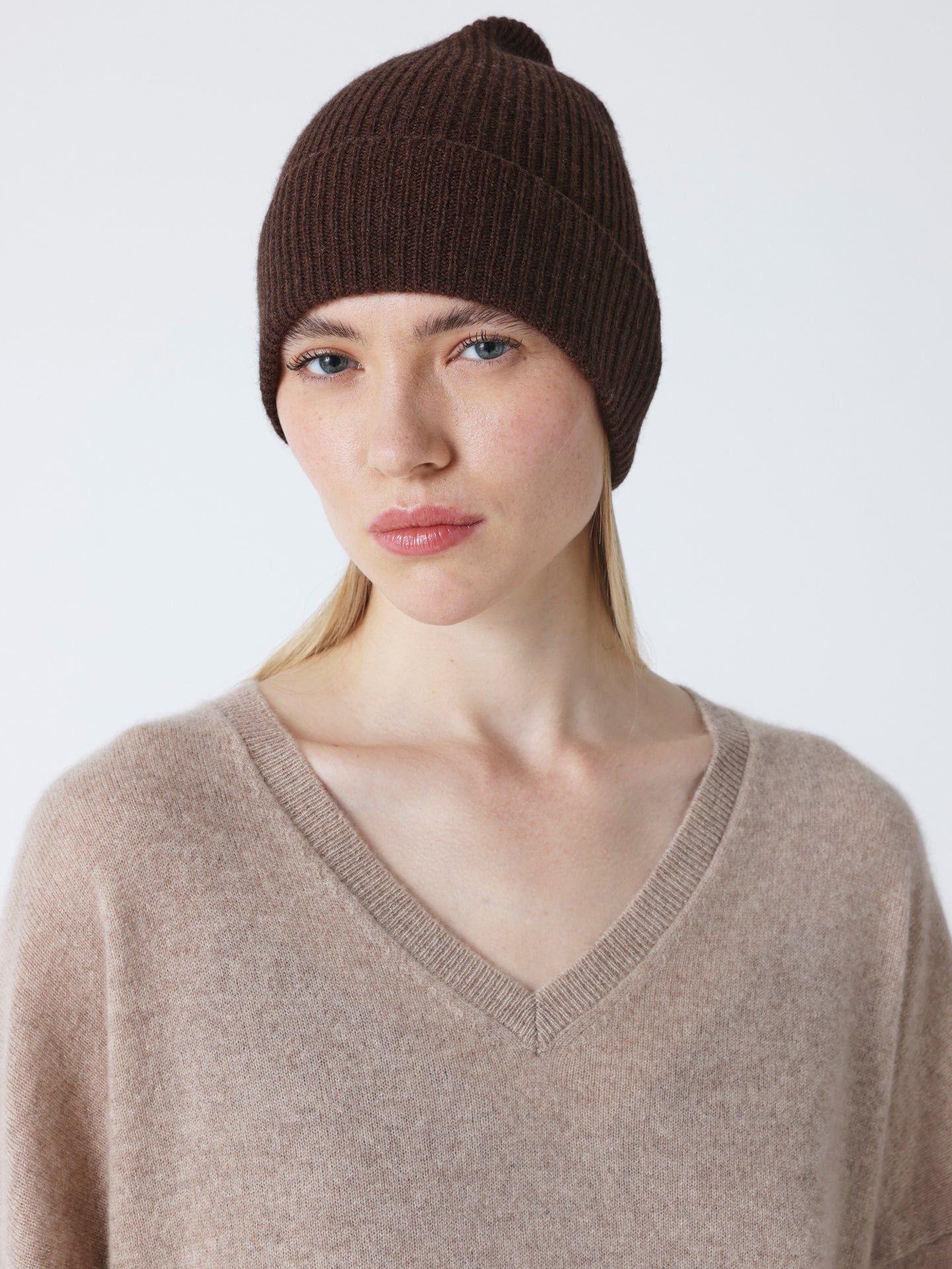 maeve - Bonnet 100% cachemire - brownie