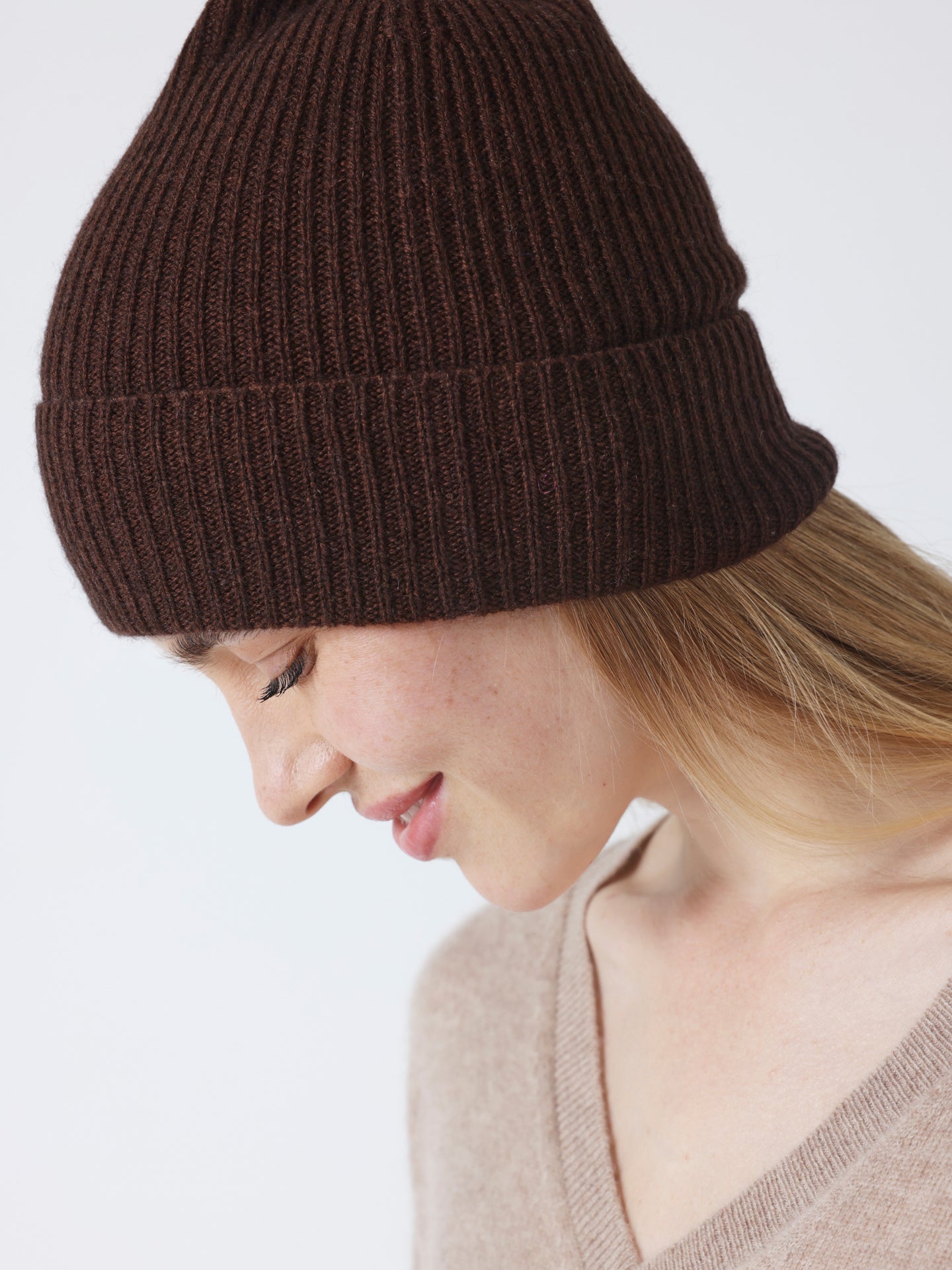 maeve - Bonnet 100% cachemire - brownie