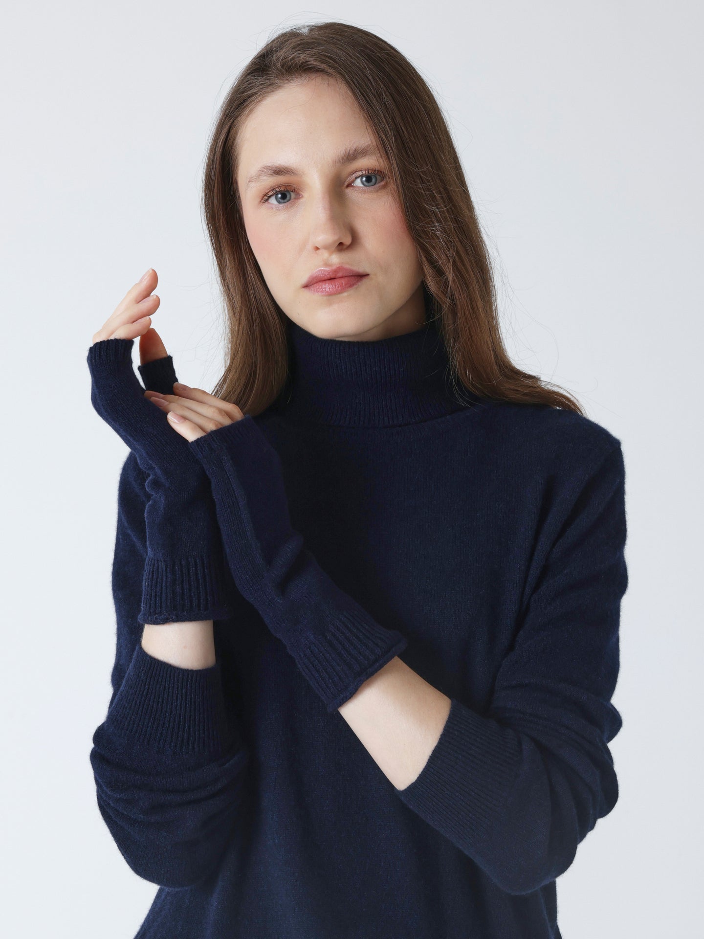 kilina - Mitaines 100% cachemire  - navy