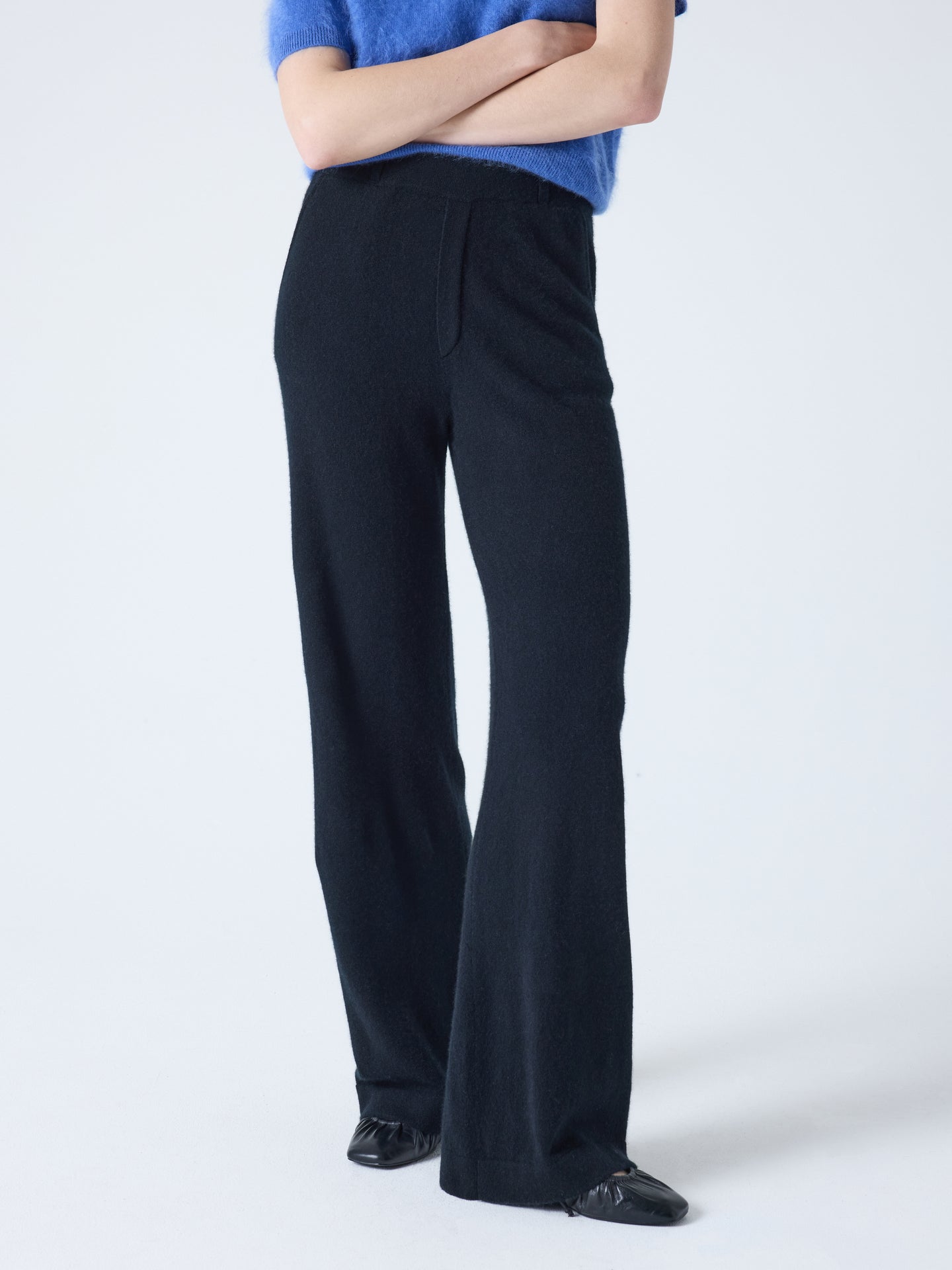 ambra - Pantalon 100% Cachemire - black