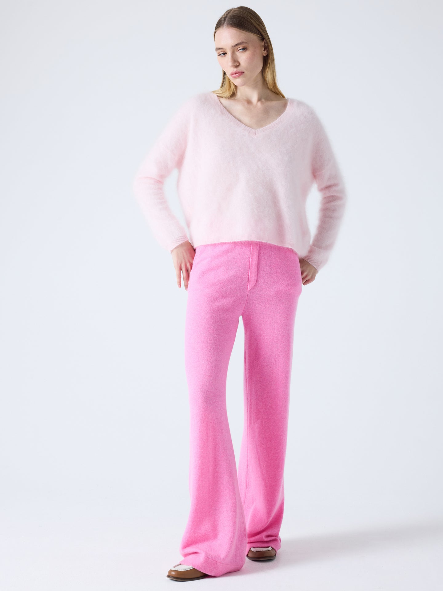 ambra - Pantalon 100% Cachemire - candy