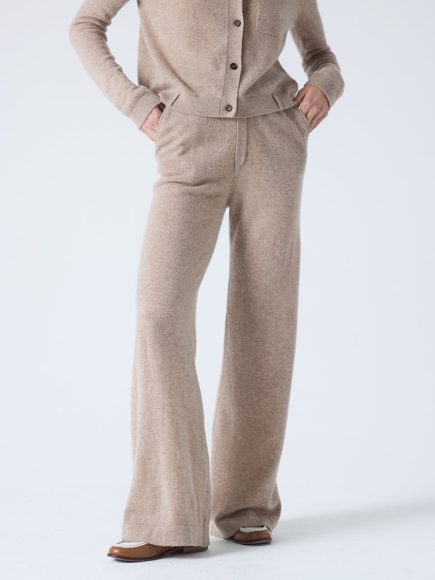 Ambra - Hose aus 100 % Kaschmir - Chestnut