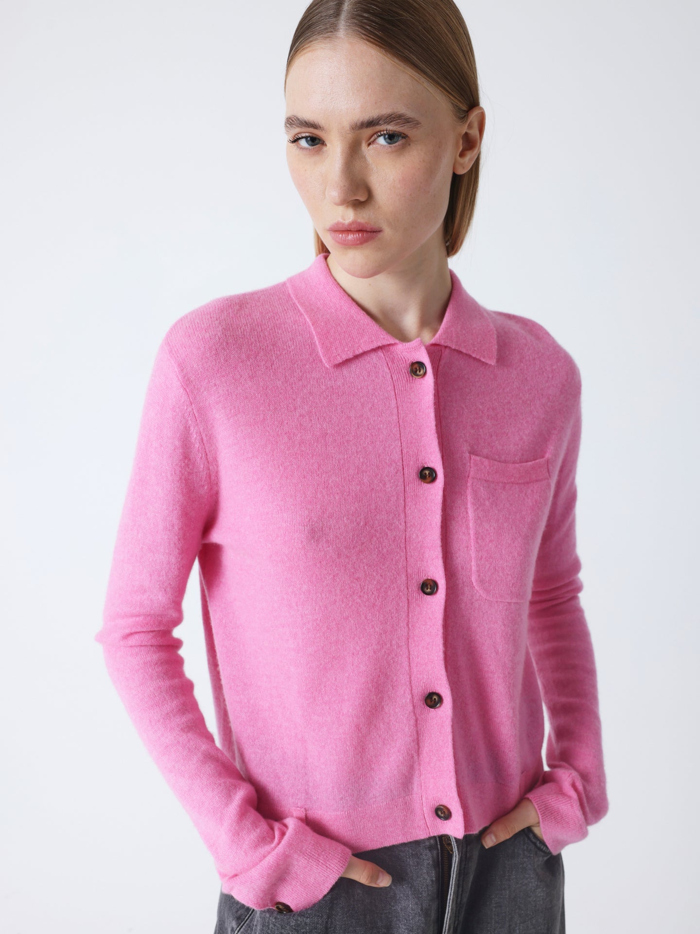 agnese - Chemise 100% cachemire - candy