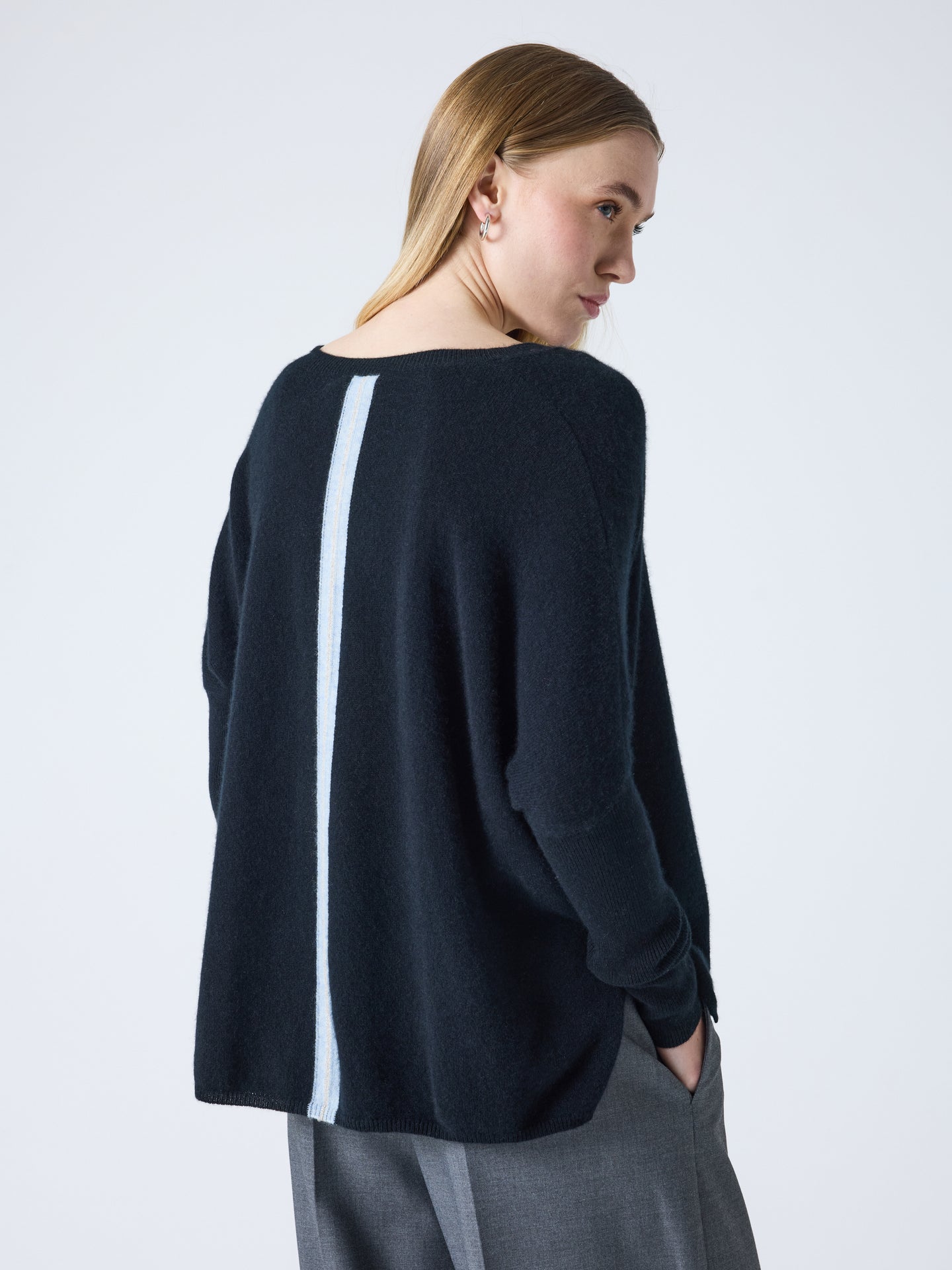 chloe - Pull poncho en cachemire - black