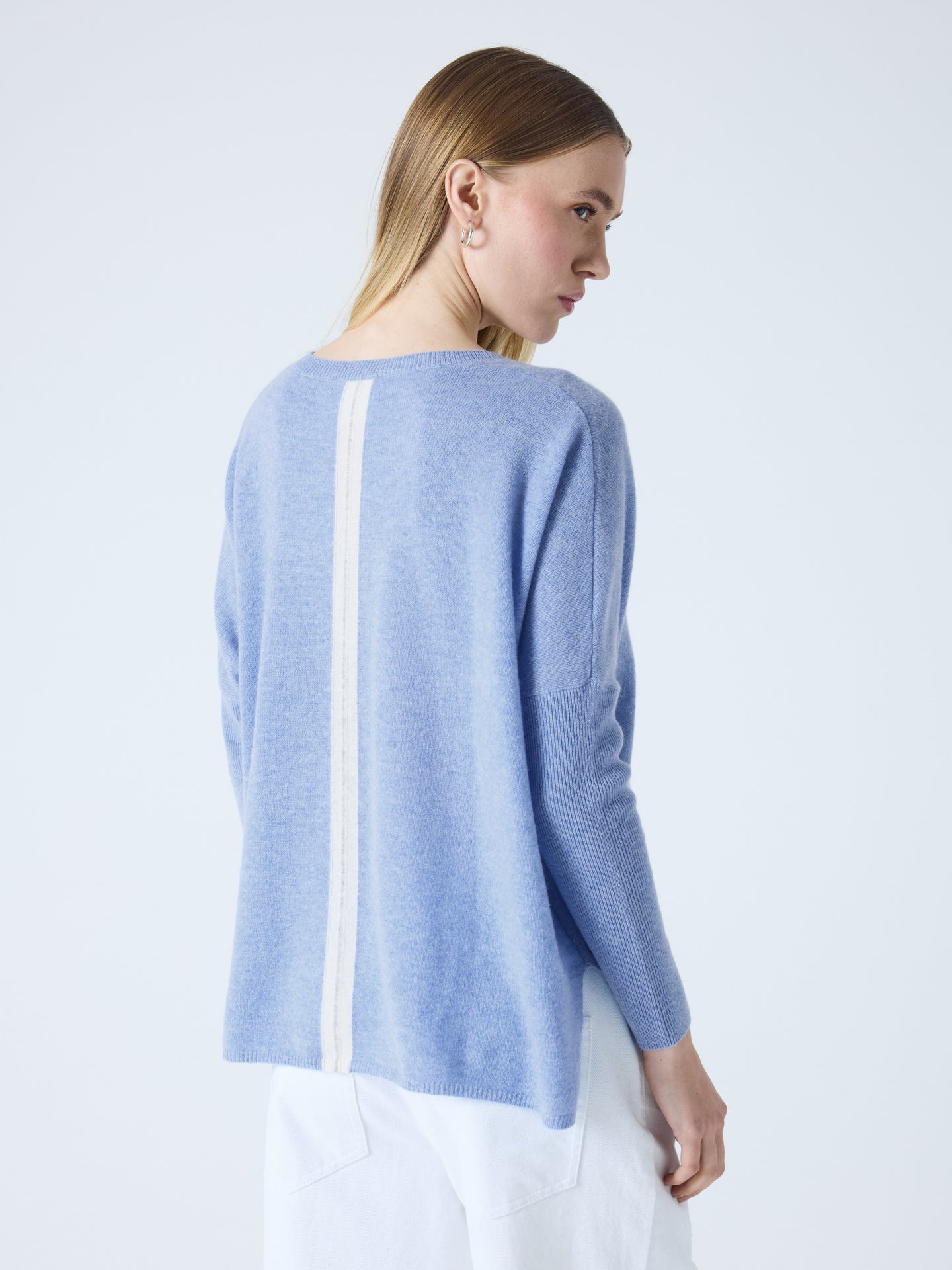 Chloe - Ponchopullover aus Kaschmir - chambray