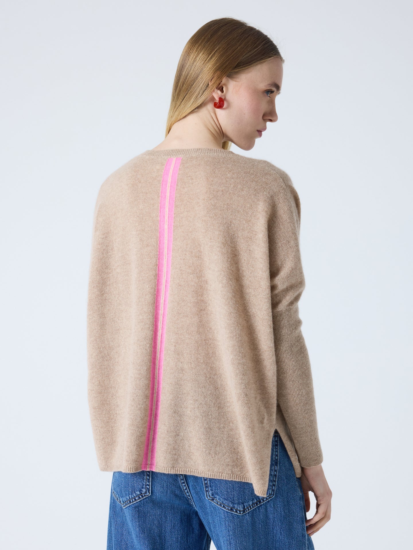 Chloe - Ponchopullover aus Kaschmir - Chestnut