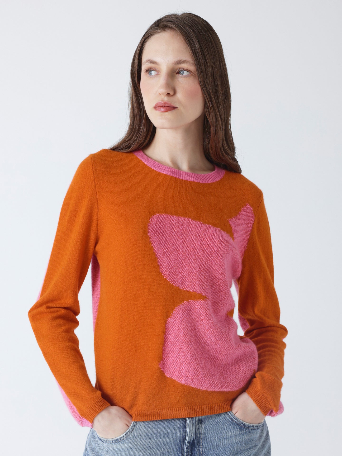 Viola - Kaschmirpullover mit Rundhalsausschnitt - candy