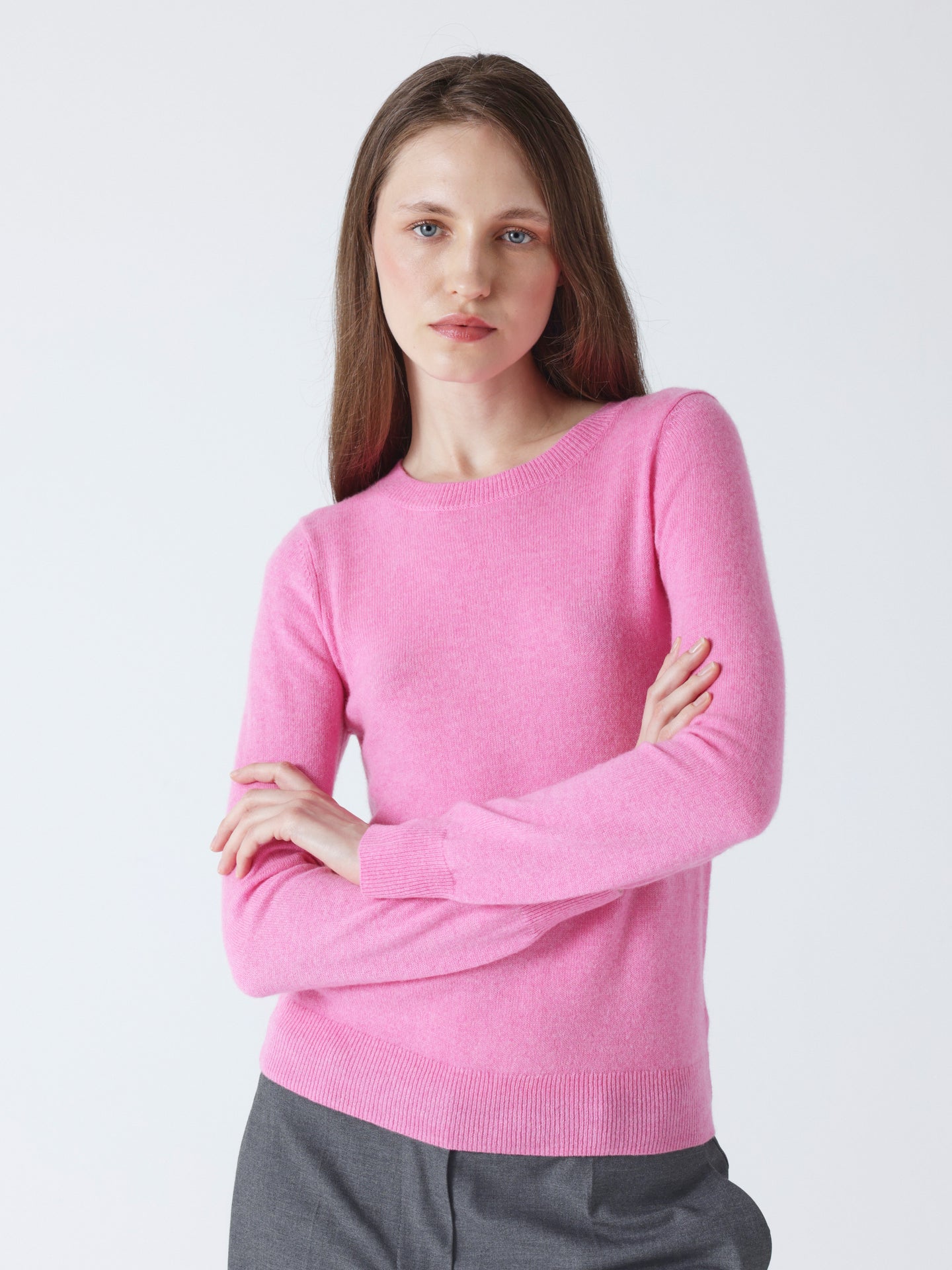 Catelina - Kaschmirpullover mit Rundhalsausschnitt - candy
