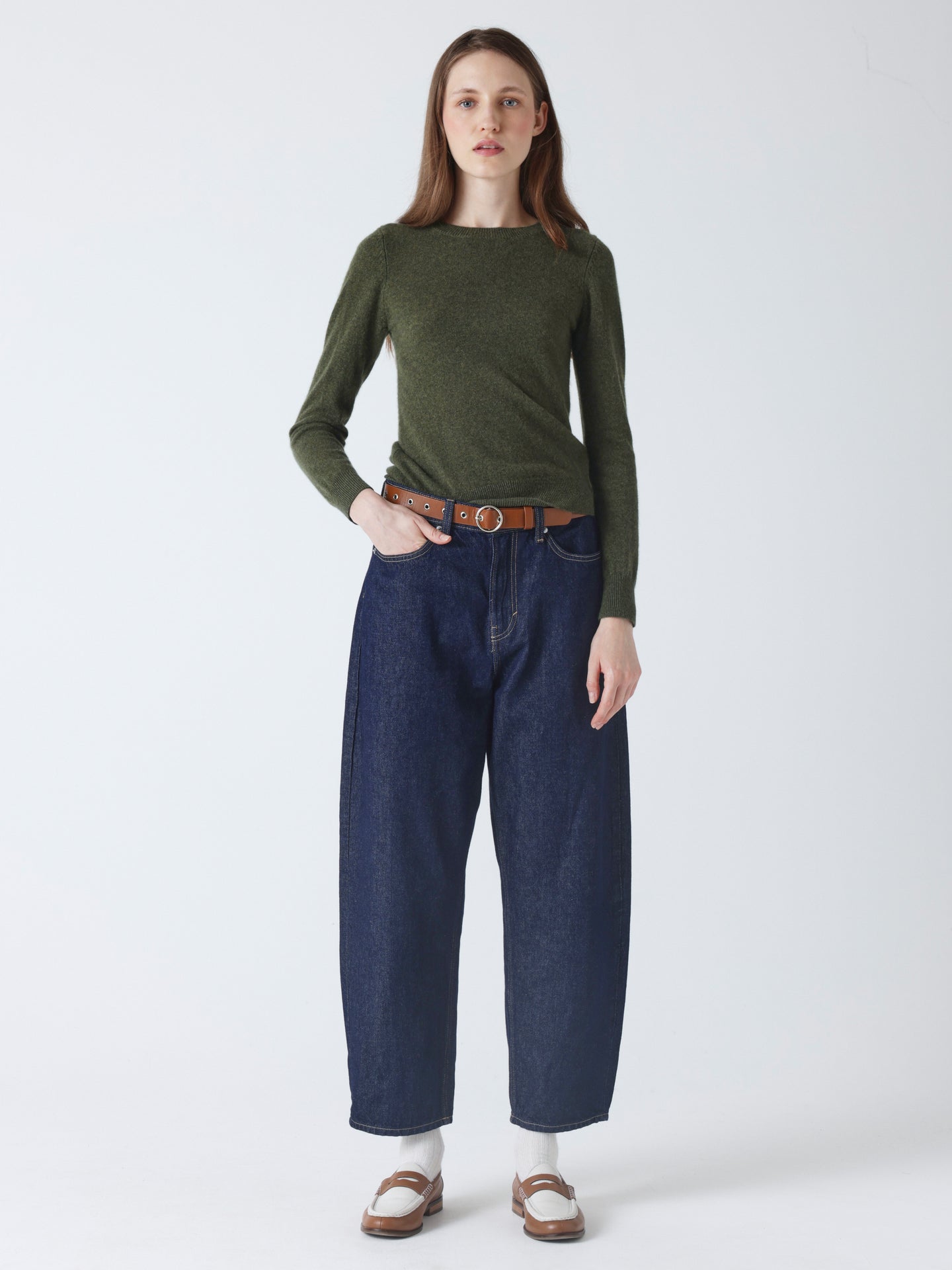 Catelina - Cashmere crew neck sweater - forest