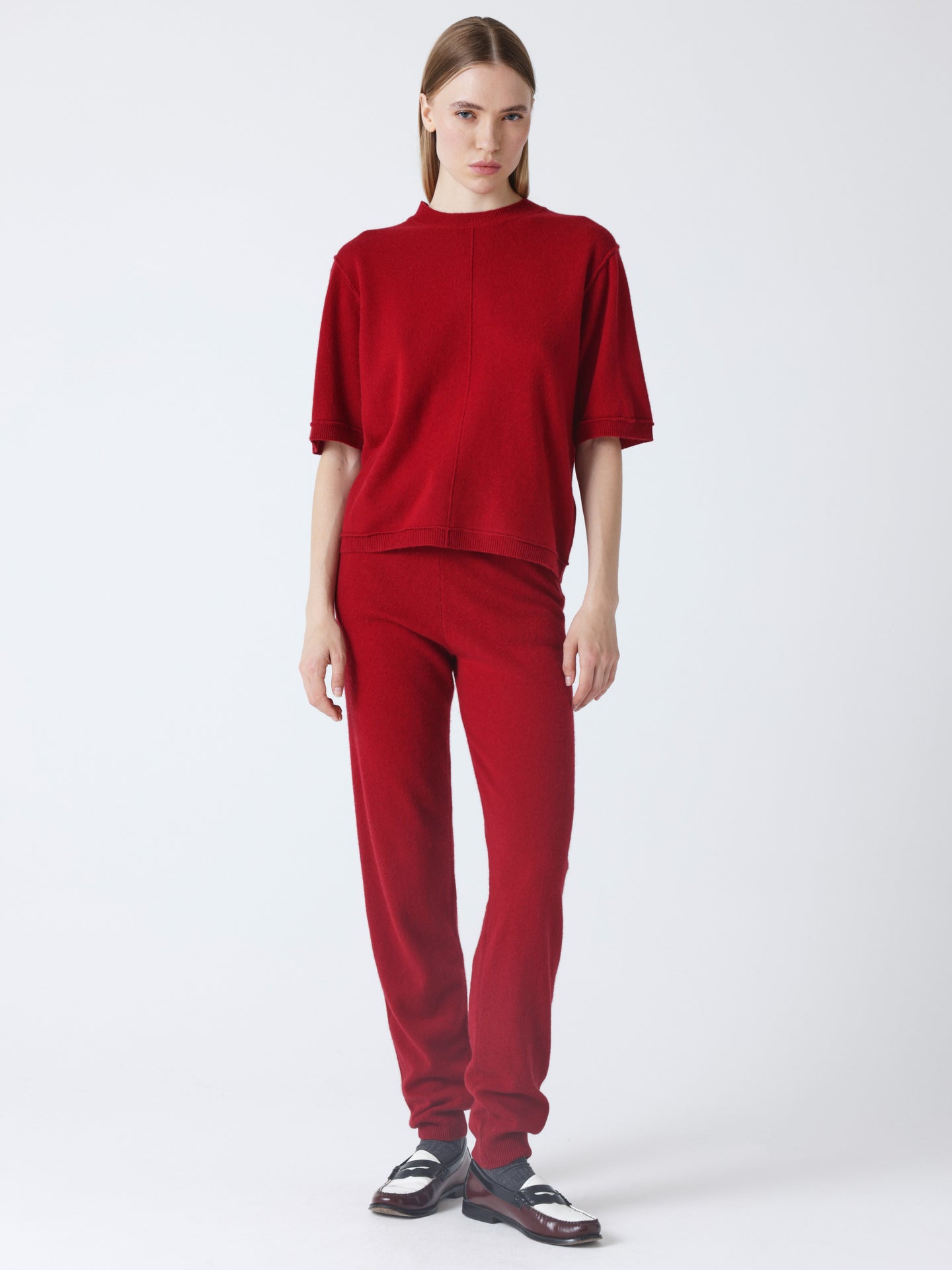 olivia - Jogging 100% cachemire - cherry