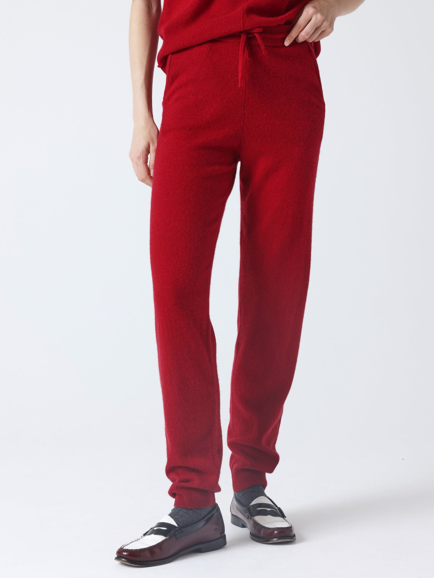 olivia - Jogging 100% cachemire - cherry