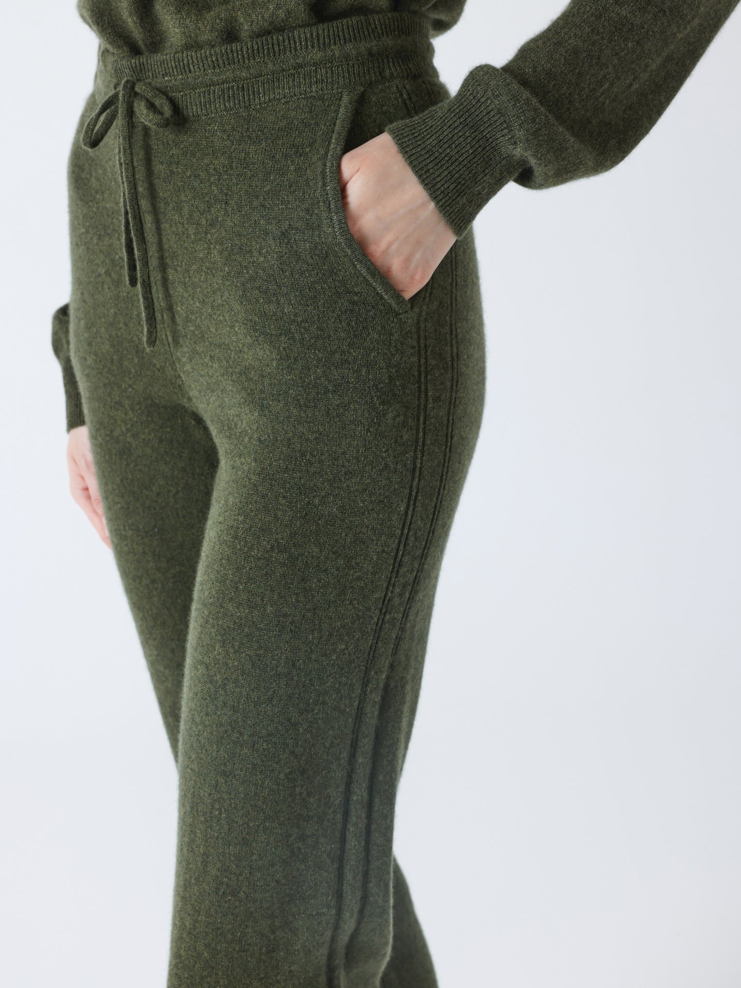 Olivia - 100% cashmere jogging suit - forest