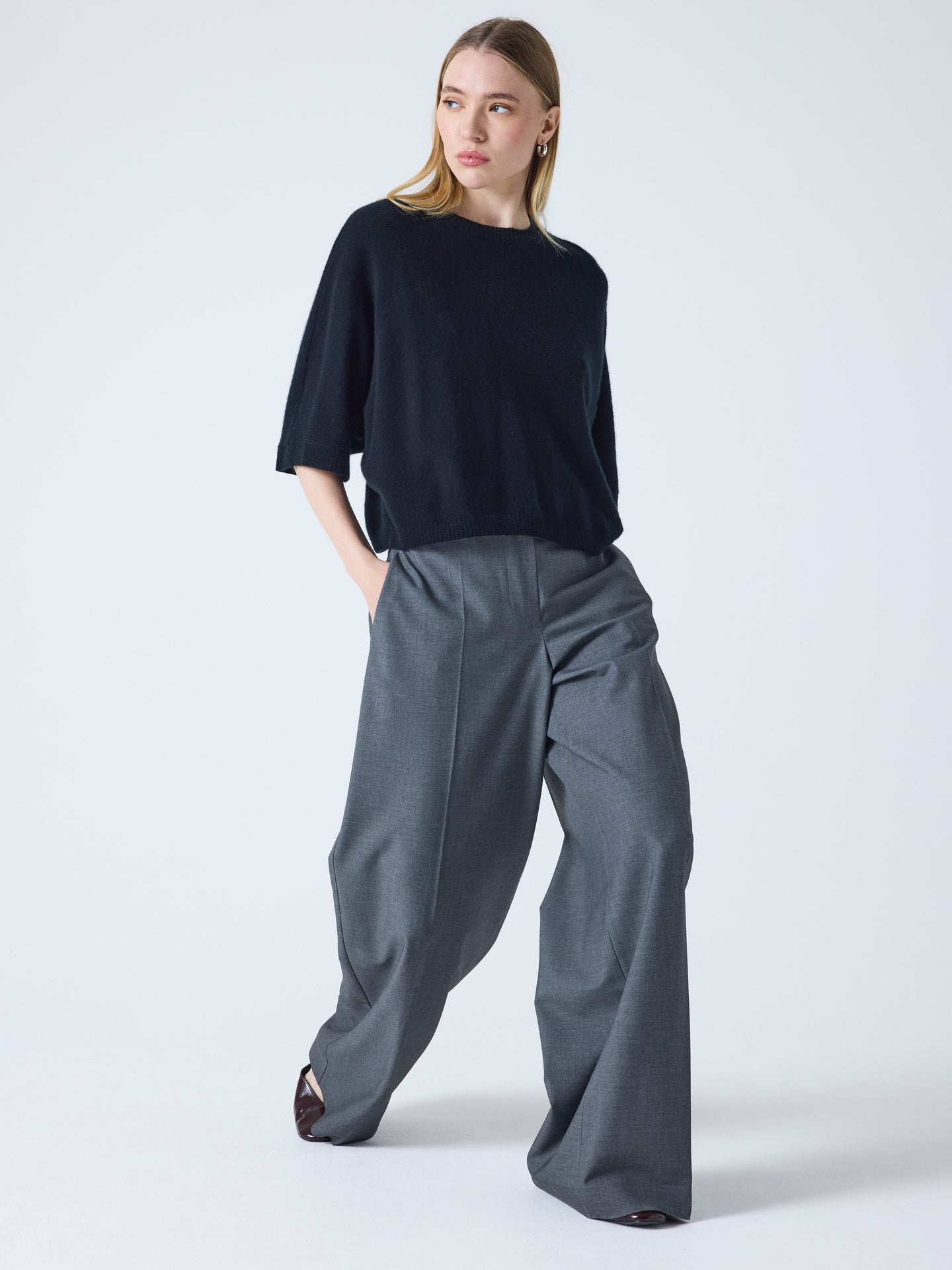 Bettina - Oversize-Kaschmirpullover - black