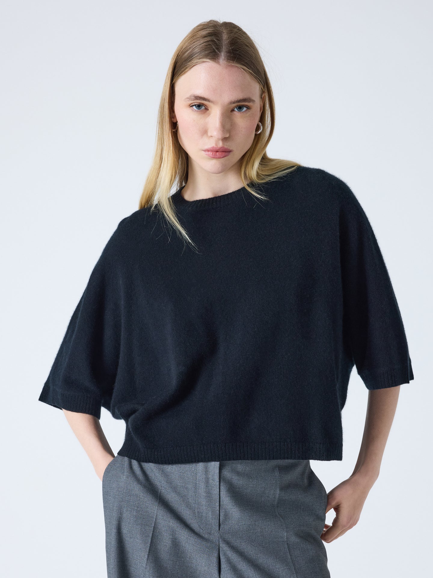 Bettina - Oversize-Kaschmirpullover - black
