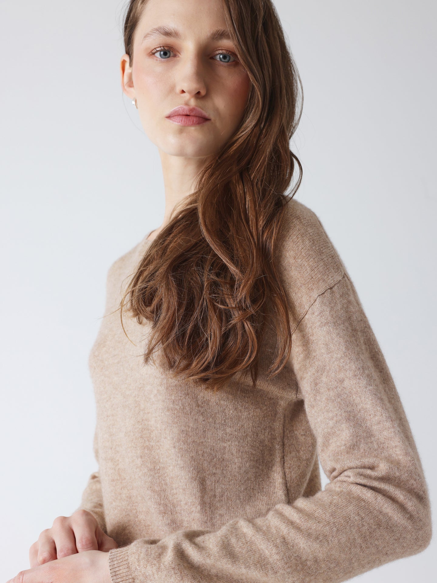 vita - Robe longue en cachemire - chestnut