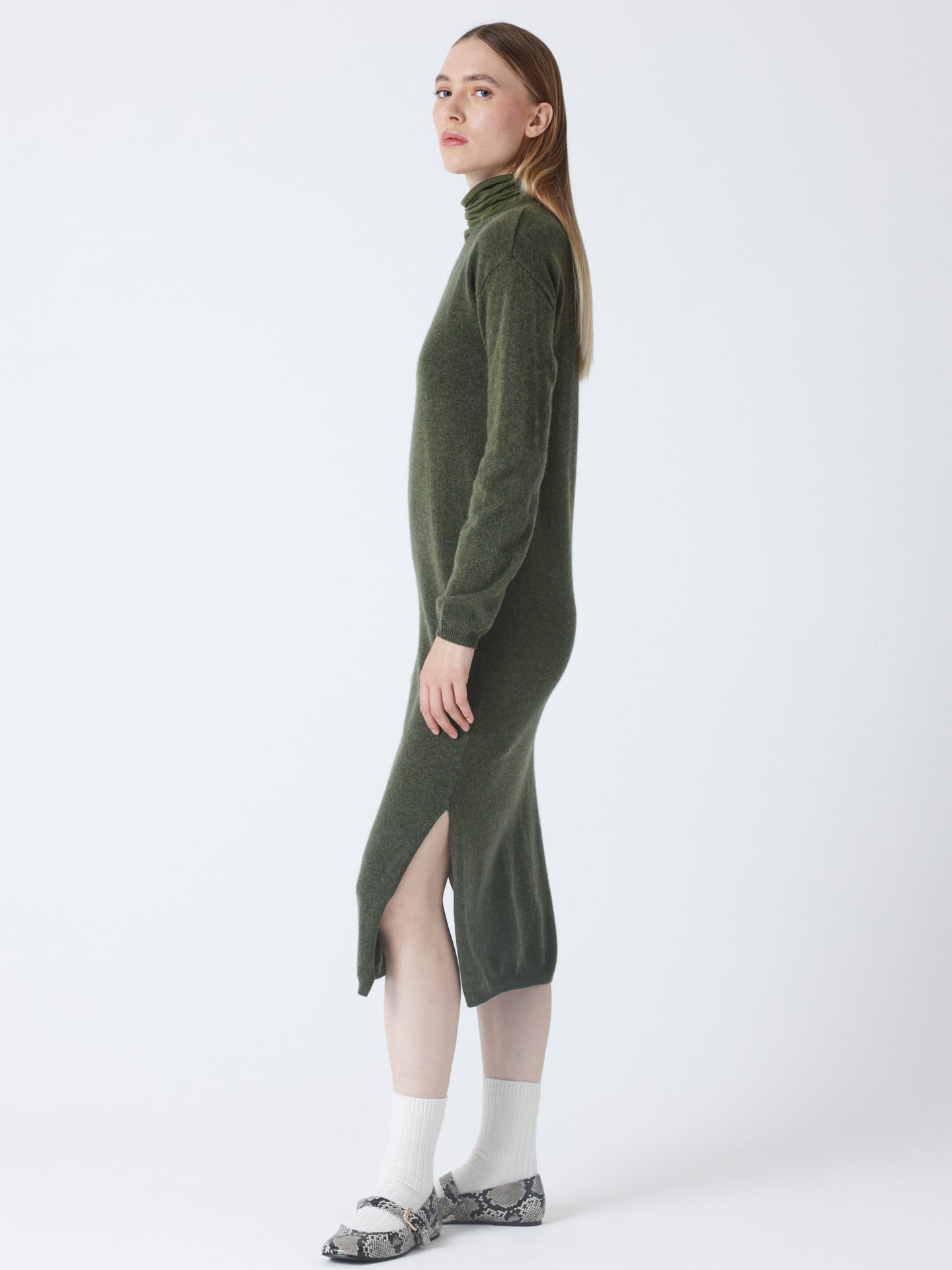 vita - Robe longue en cachemire - forest