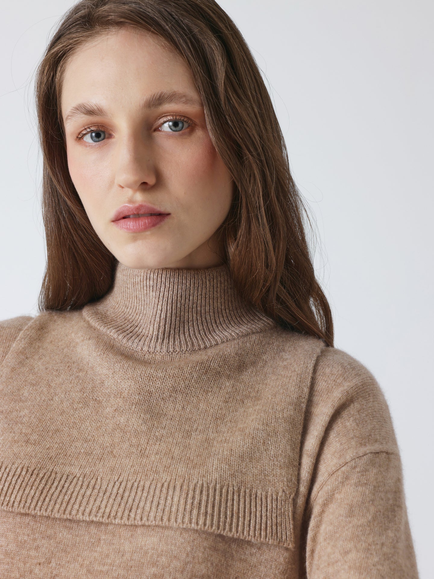 isaura - Col montant en cachemire - chestnut